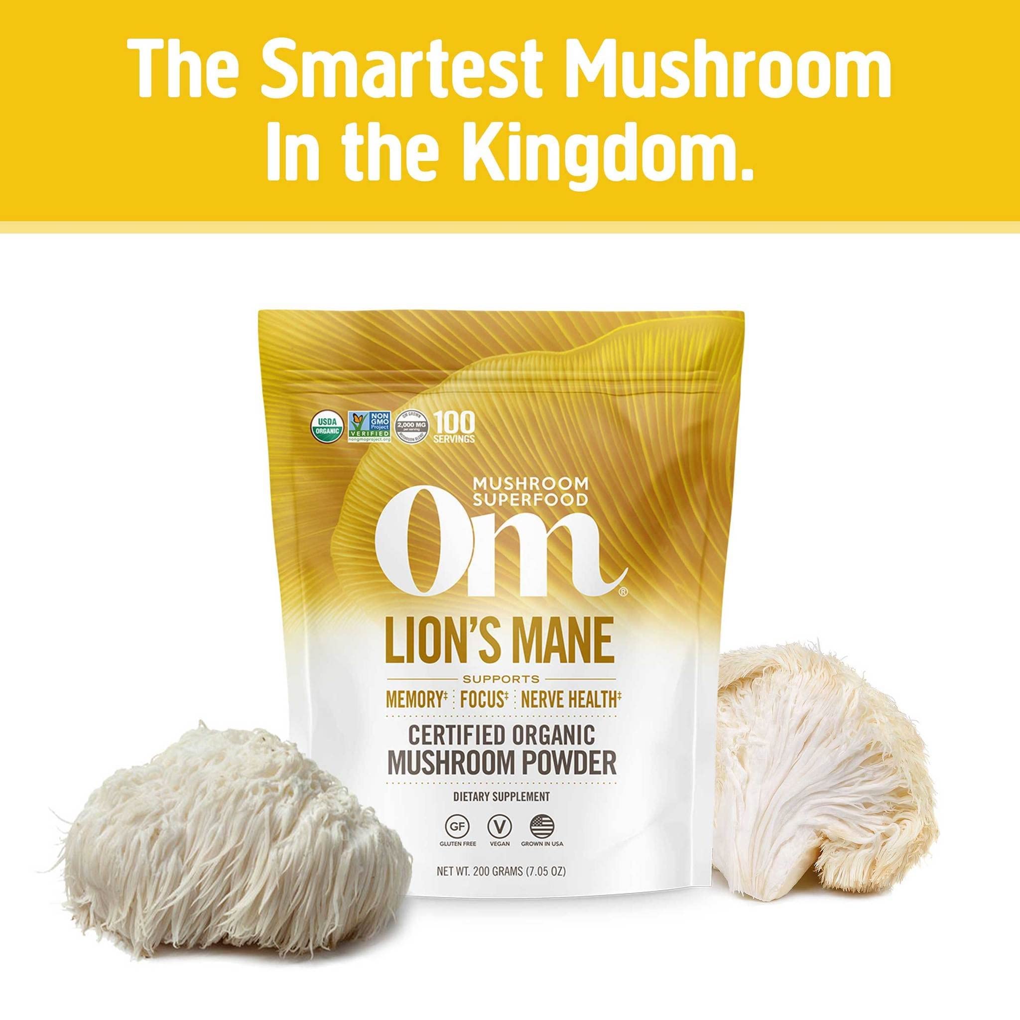 Foto 3 pulgar | Suplemento Om Mushroom Superfood Lion's Mane 2000 Mg - Venta Internacional.