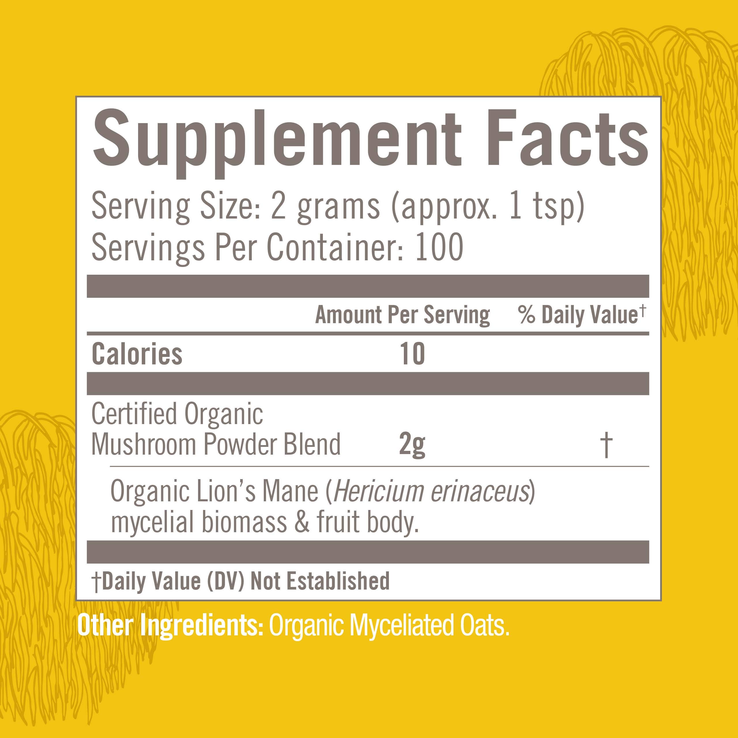 Foto 5 pulgar | Suplemento Om Mushroom Superfood Lion's Mane 2000 Mg - Venta Internacional.