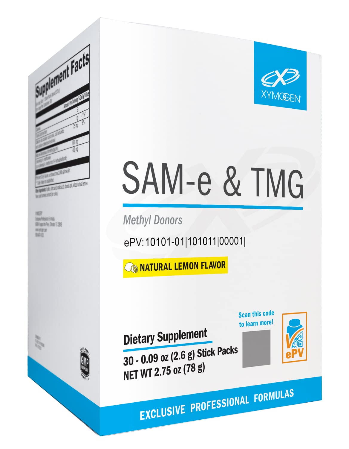 Foto 2 pulgar | Suplemento Xymogen Sam-e Y Tmg 400 Mg Con Calcio Para 30 Porciones - Venta Internacional.