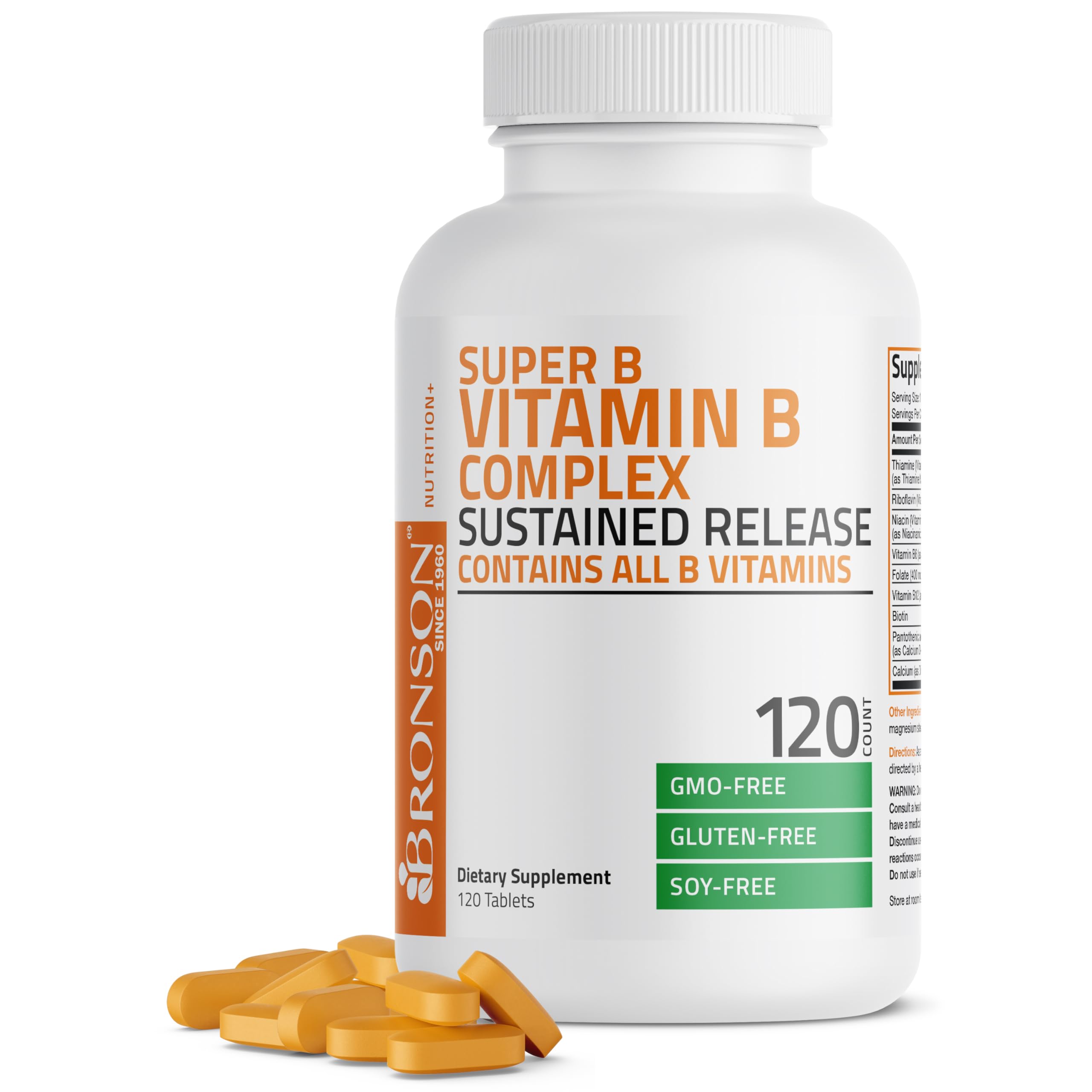 Foto 1 | Suplemento Bronson Super B Vitamina B Complex 120 Comprimidos - Venta Internacional.