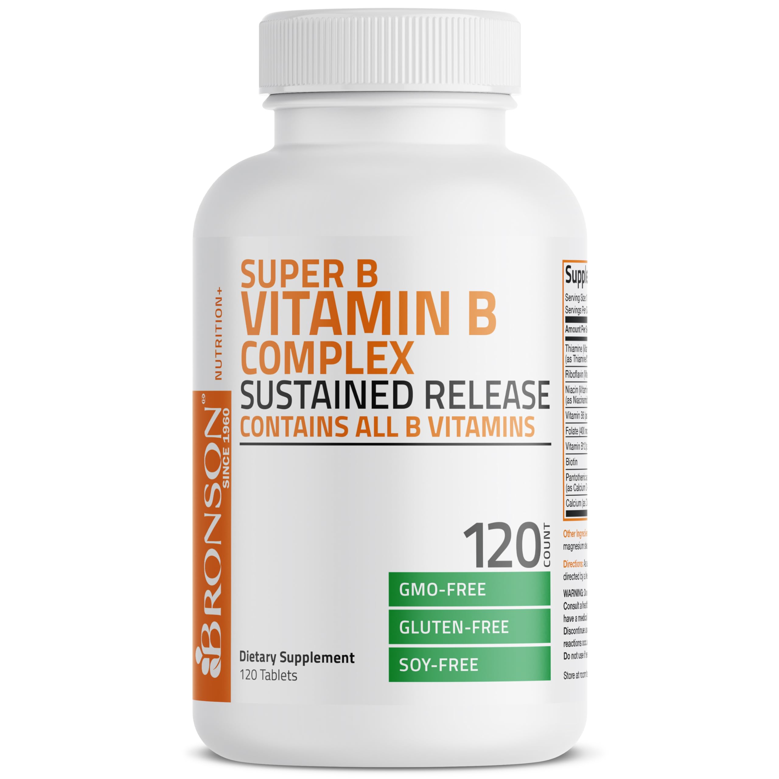 Foto 4 pulgar | Suplemento Bronson Super B Vitamina B Complex 120 Comprimidos - Venta Internacional.