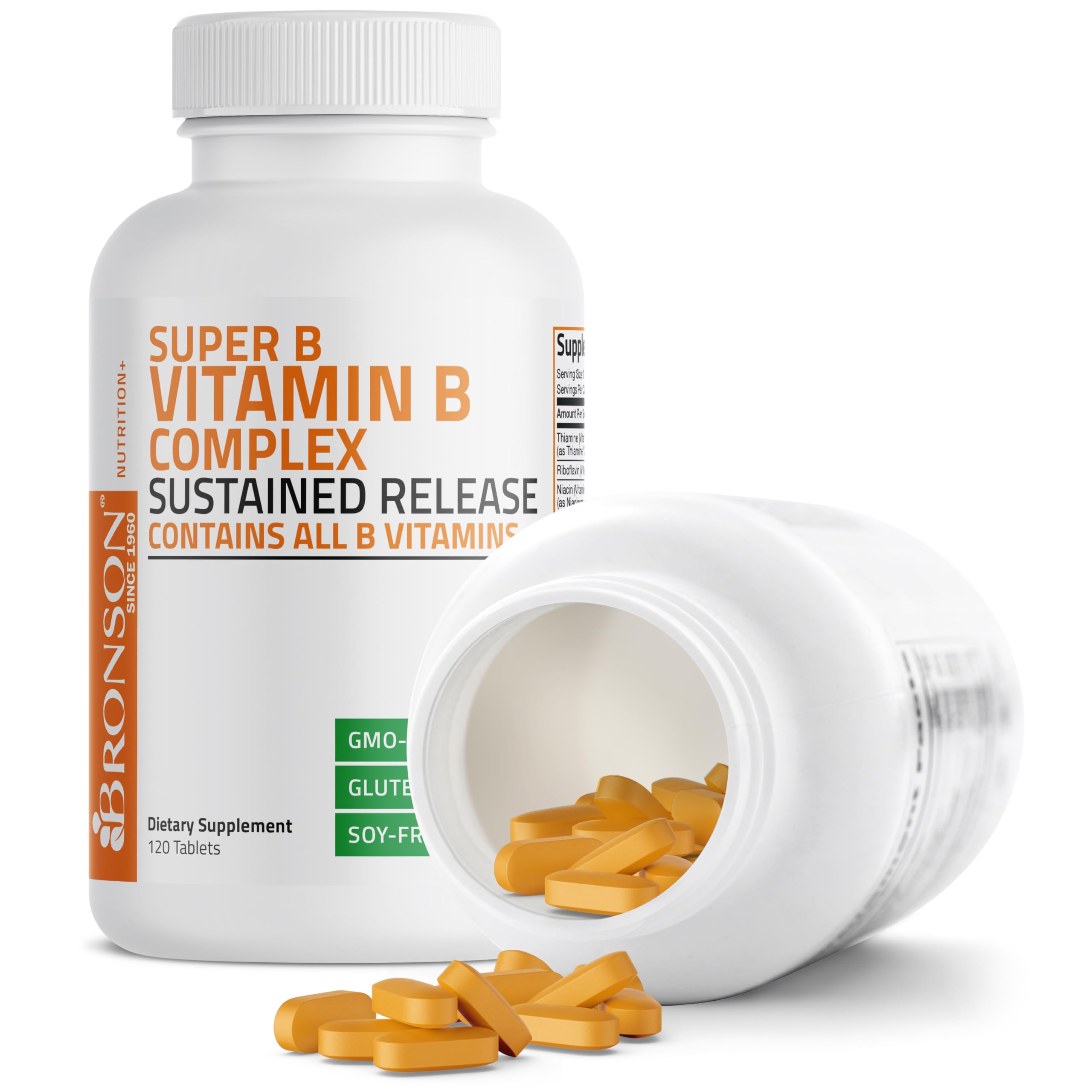 Foto 5 pulgar | Suplemento Bronson Super B Vitamina B Complex 120 Comprimidos - Venta Internacional.