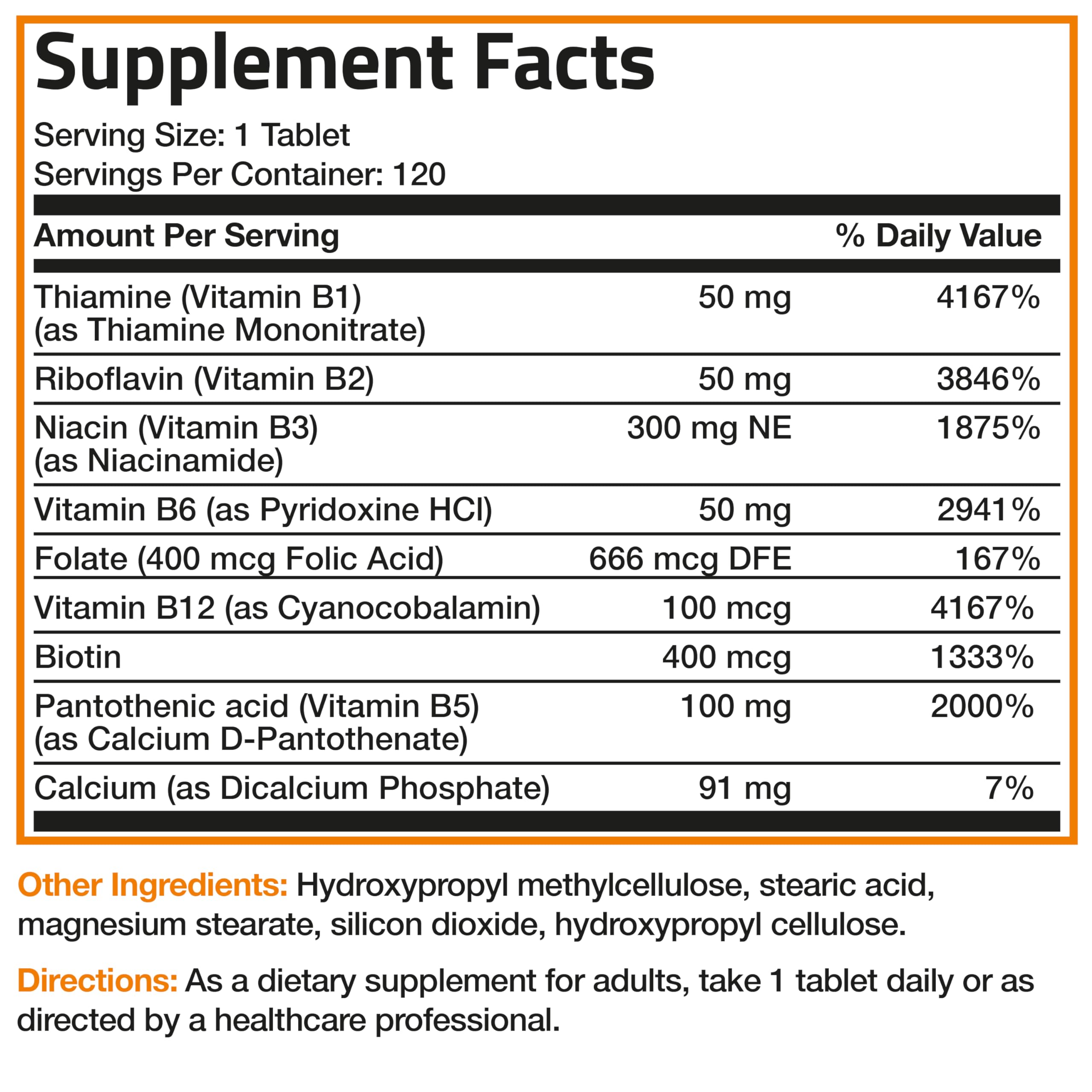 Foto 7 pulgar | Suplemento Bronson Super B Vitamina B Complex 120 Comprimidos - Venta Internacional.