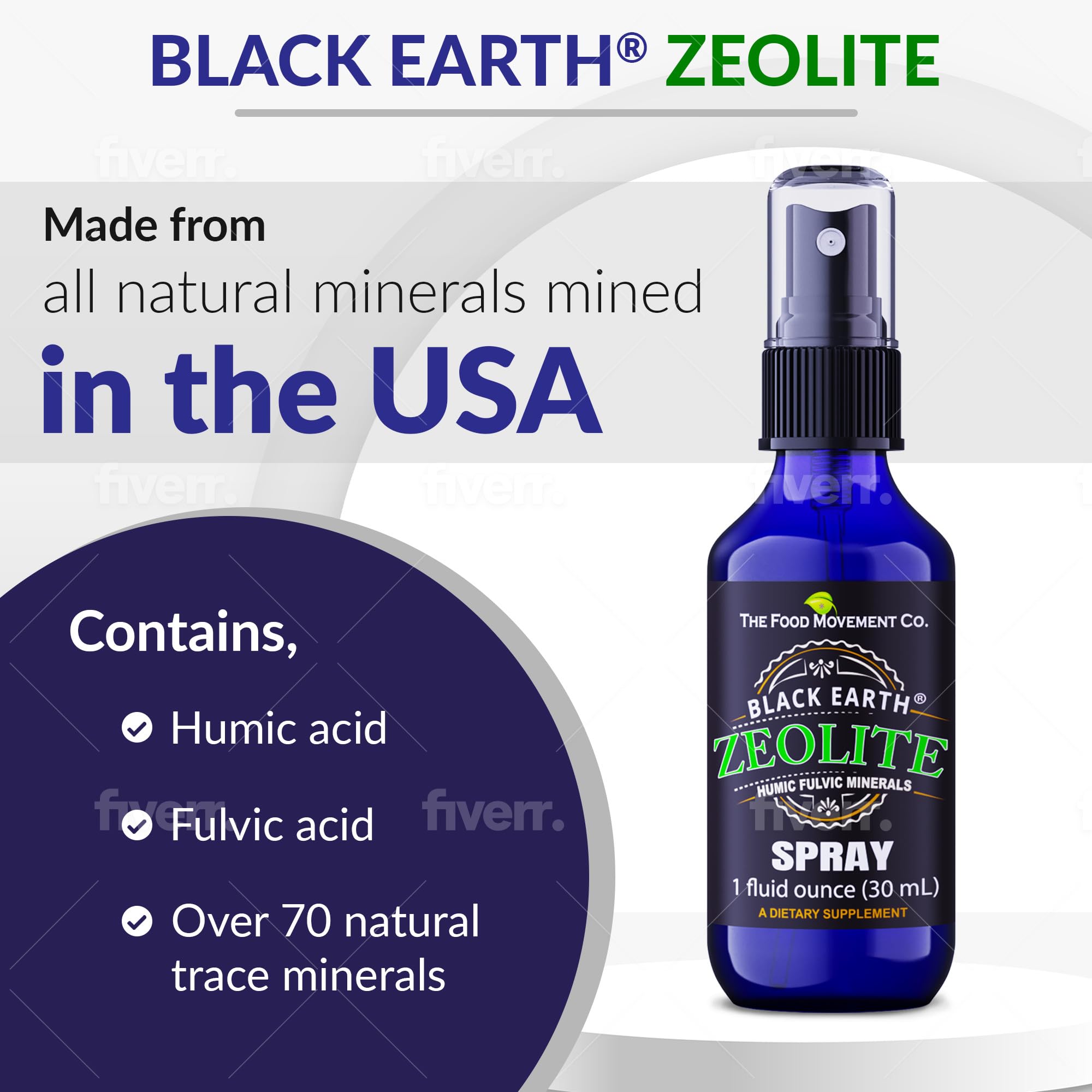 Foto 5 pulgar | Suplemento De Zeolita Black Earth Con Ácidos Fúlvicos Húmicos 30 Ml - Venta Internacional.