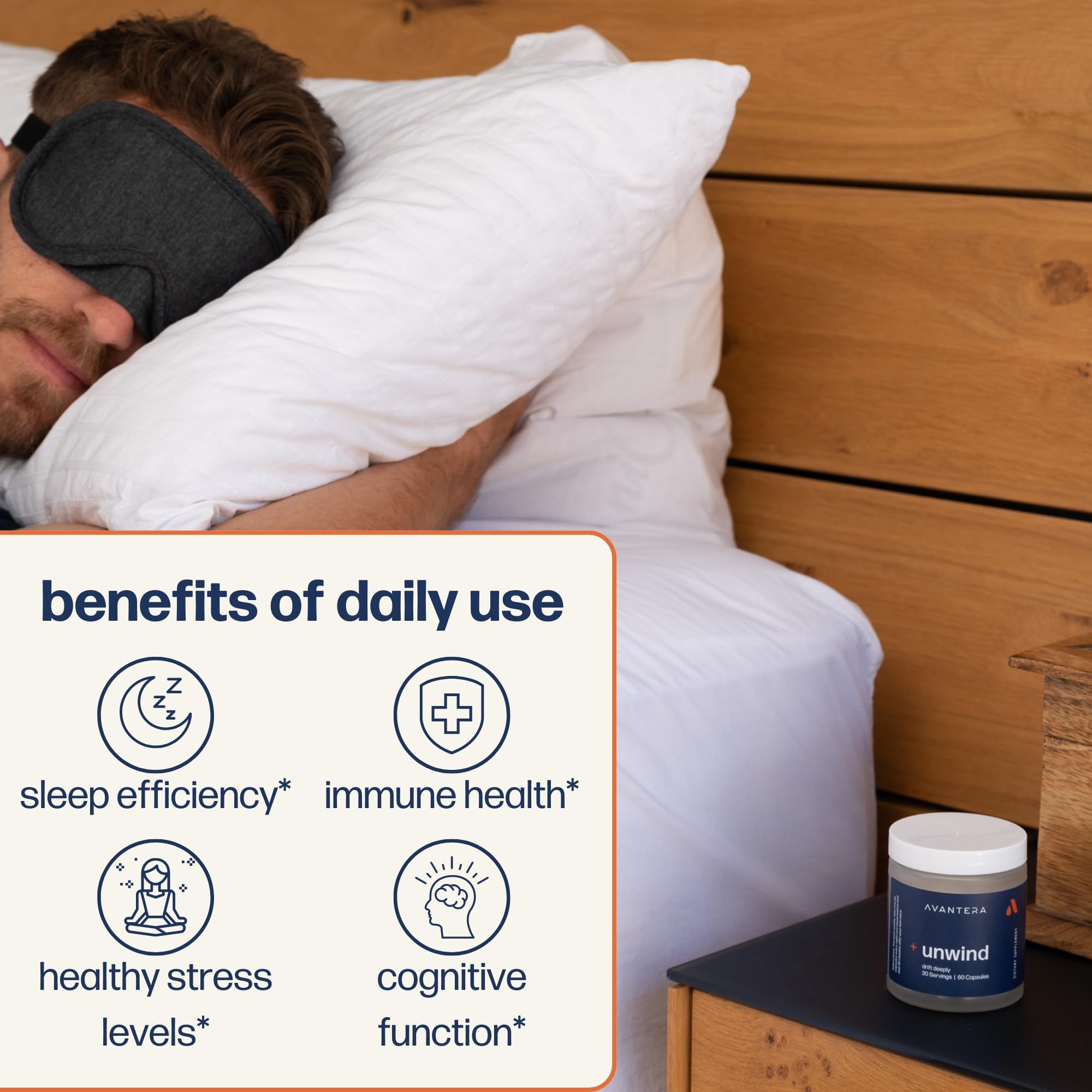 Foto 3 pulgar | Suplemento Avantera Premium Nootropic Unwind, Suministro De 30 Días - Venta Internacional.
