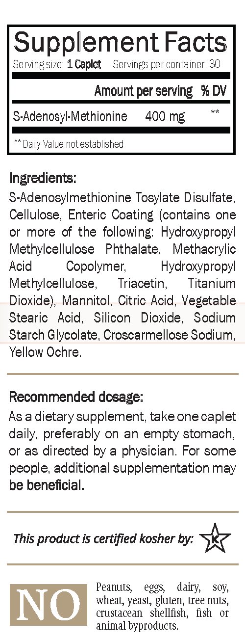 Foto 3 pulgar | Suplemento Nature's Trove Sam-e 400 Mg 30 Comprimidos - Venta Internacional.