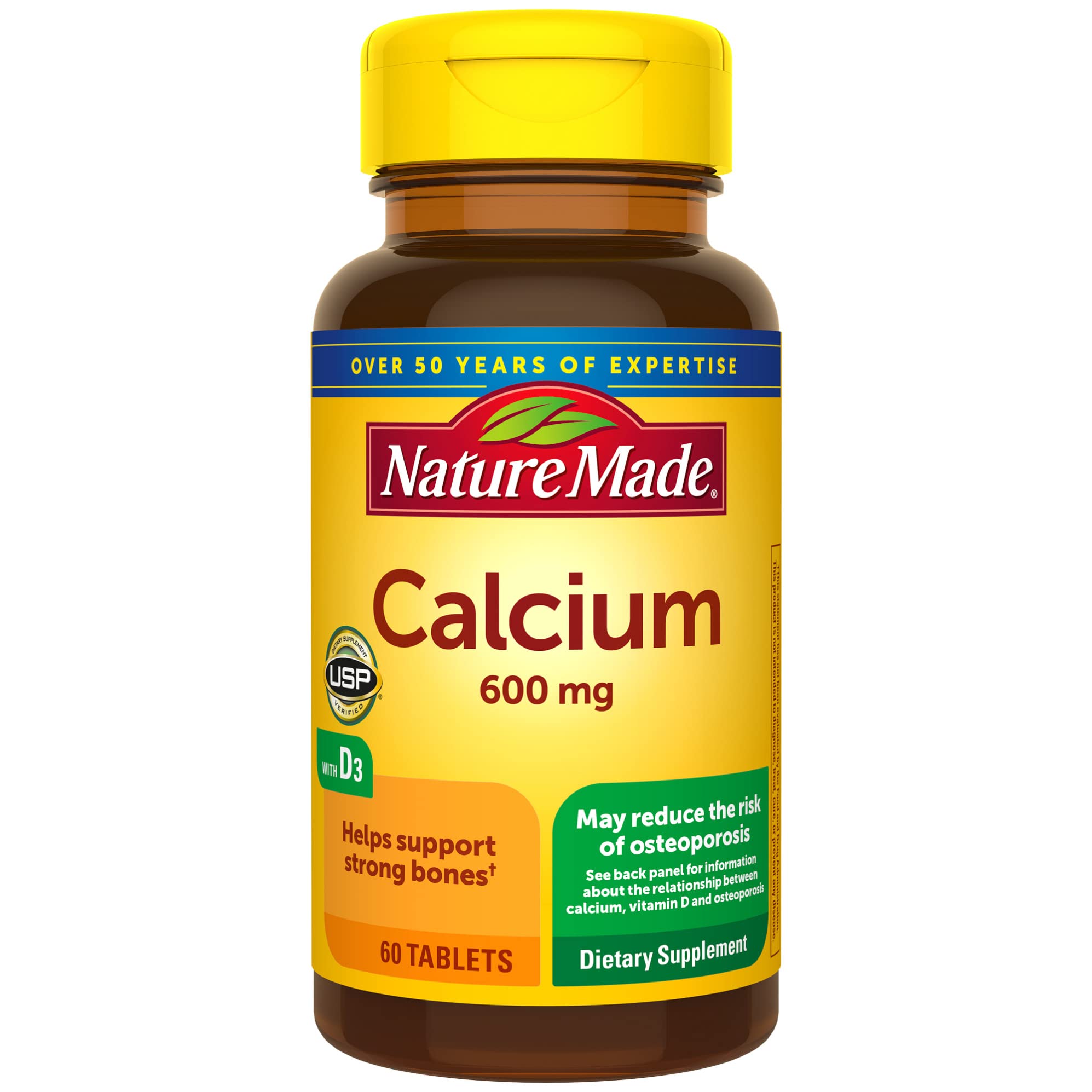 Foto 2 pulgar | Suplemento De Calcio Nature Made 600 Mg Con Vitamina D3 60 Comprimidos - Venta Internacional.