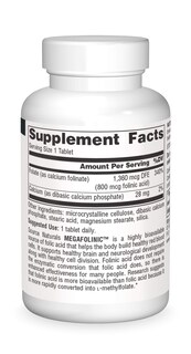Foto 3 | Supplement Source Naturals Ácido Fólico Megafolínico 800 Mcg - Venta Internacional.