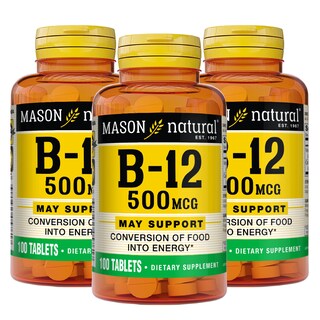 Foto 1 | Suplemento Mason Natural De Vitamina B12 500 Mcg Con Calcio 100 Comprimidos - Venta Internacional.