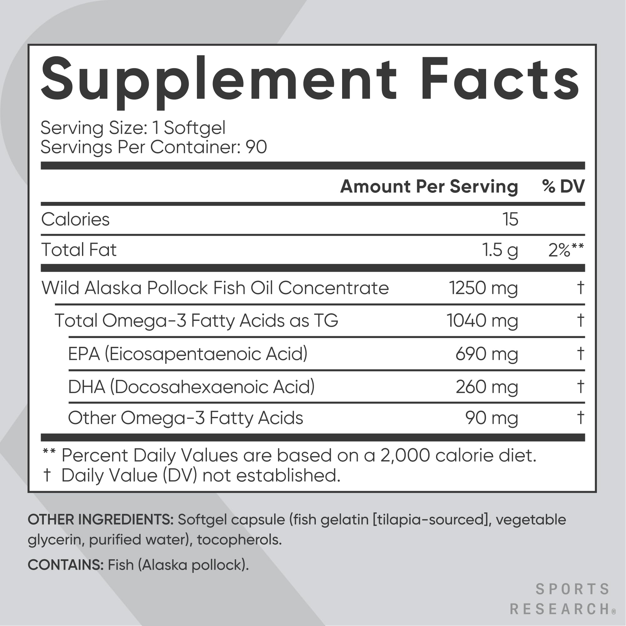 Foto 7 pulgar | Aceite De Pescado Omega 3 Triple Strength De Supplement Sports Research - Venta Internacional.