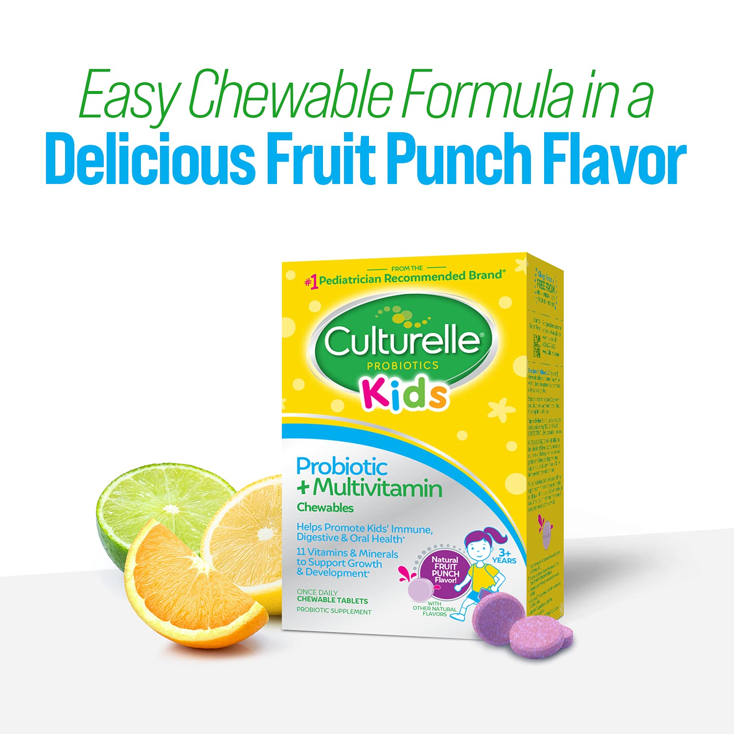 Foto 4 | Suplemento Culturelle Kids Probiotic + Multivitamínico 30% Masticable - Venta Internacional.