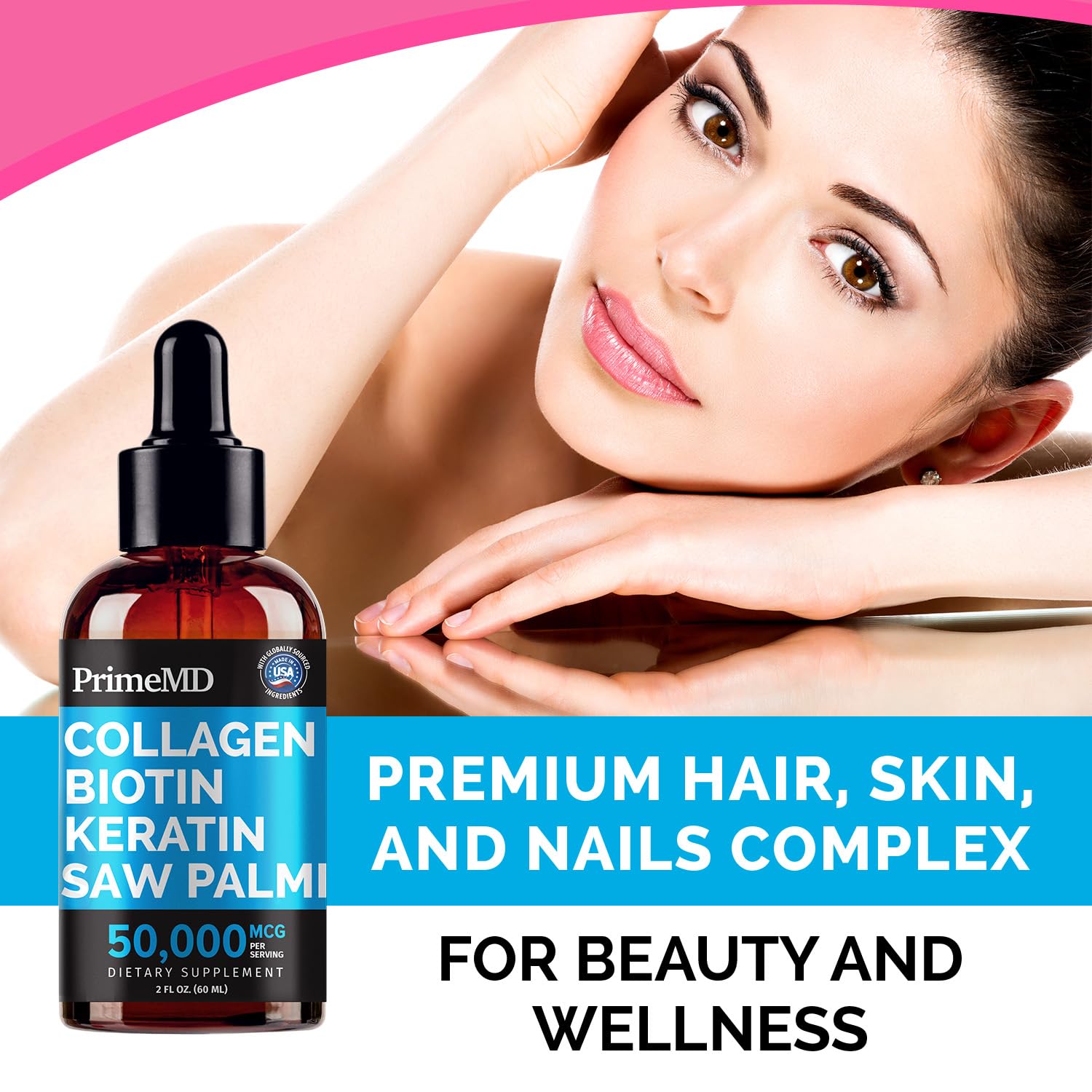 Foto 8 pulgar | Péptidos De Colágeno Líquido Primemd Para Mujeres, 60 Ml Con Biotina - Venta Internacional.