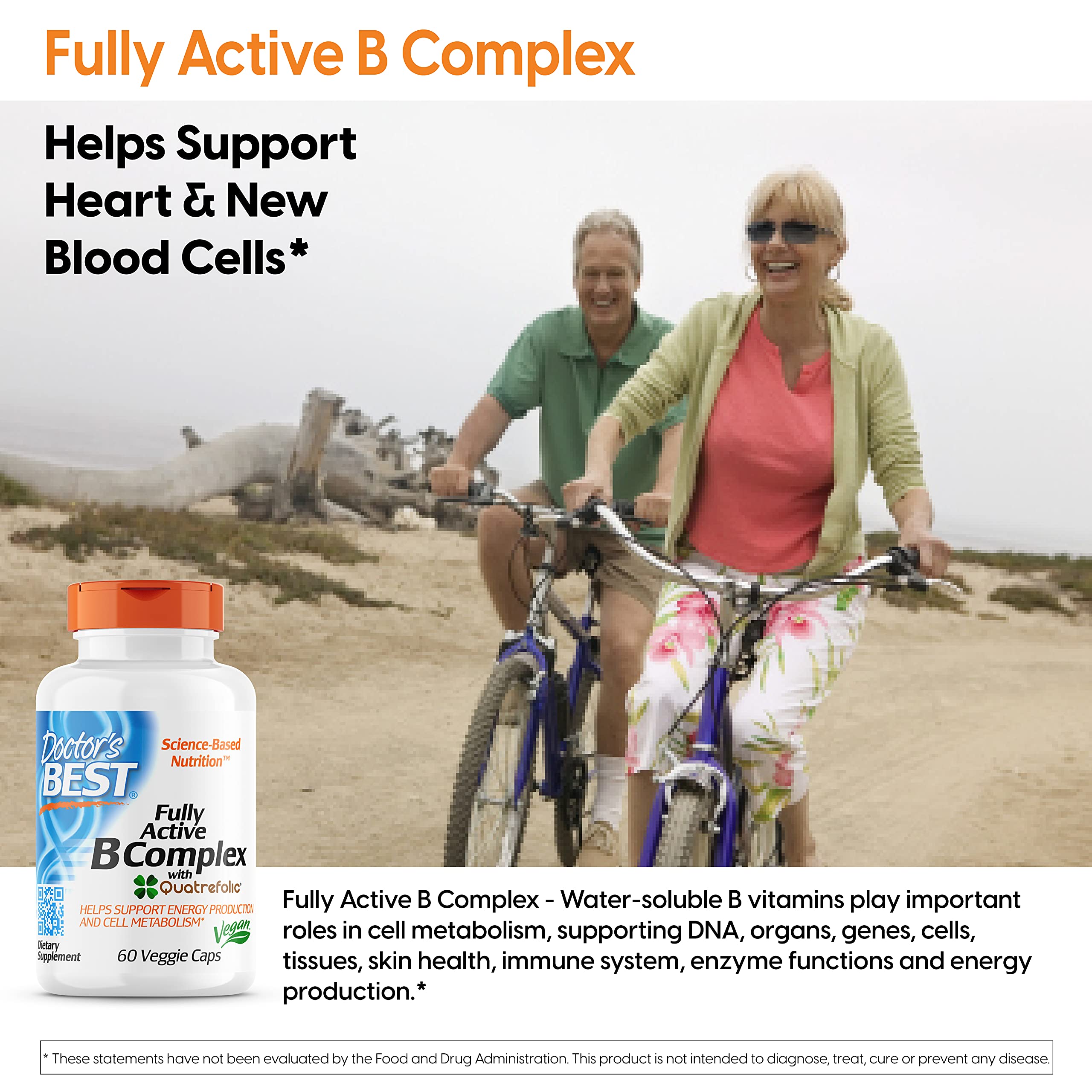 Foto 3 pulgar | Suplemento Doctor's Best Fully Active B Complex 60 Tabletas - Venta Internacional.