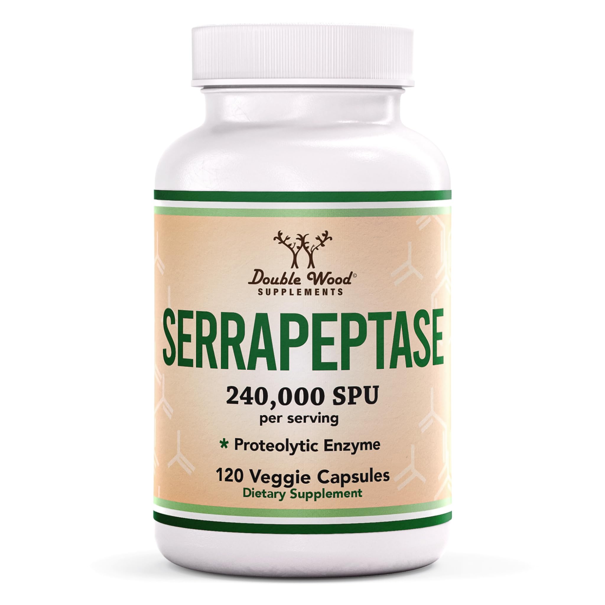 Foto 1 | Suplemento Double Wood Serrapeptase 240.000 Spu De Potencia Máxima - Venta Internacional.