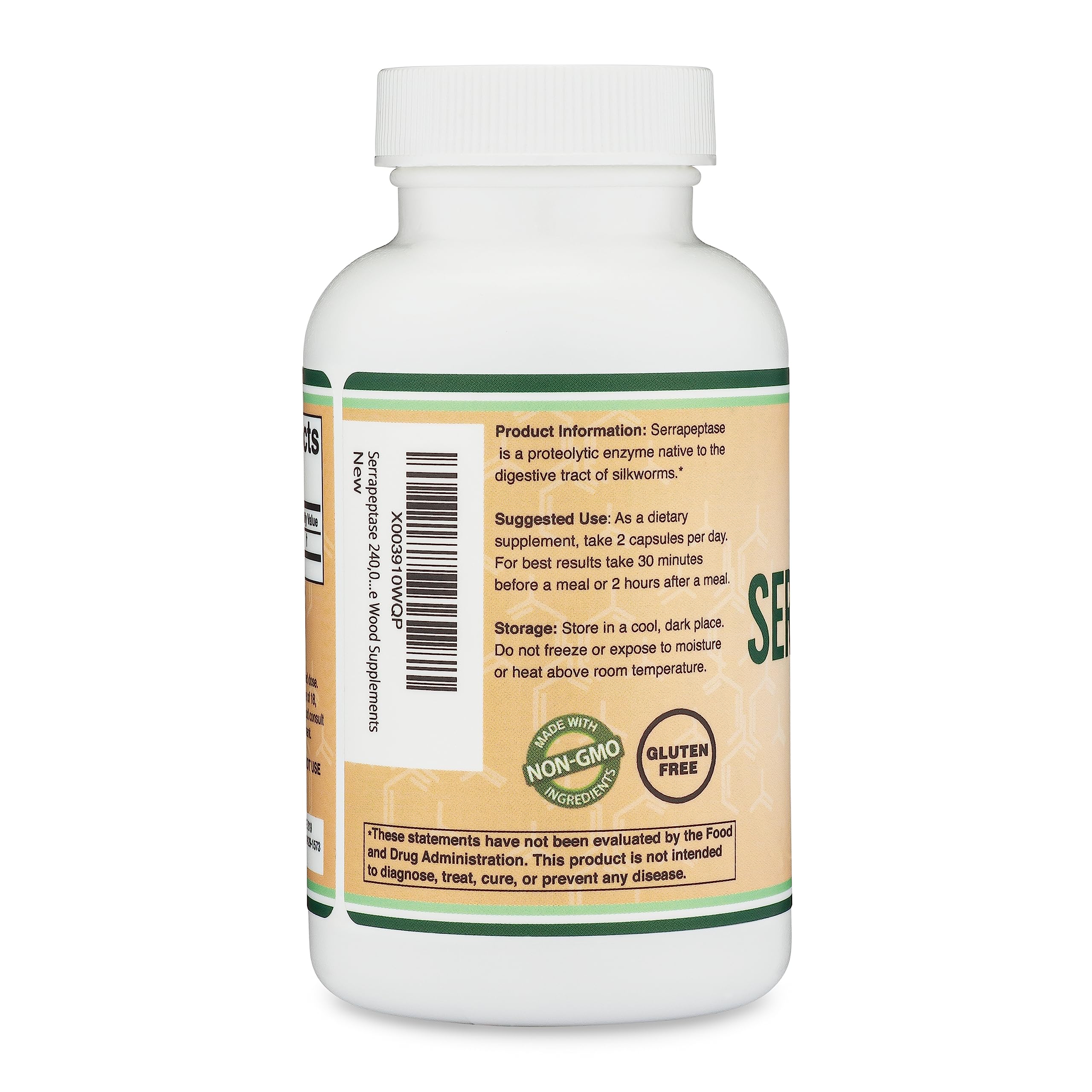 Foto 3 | Suplemento Double Wood Serrapeptase 240.000 Spu De Potencia Máxima - Venta Internacional.