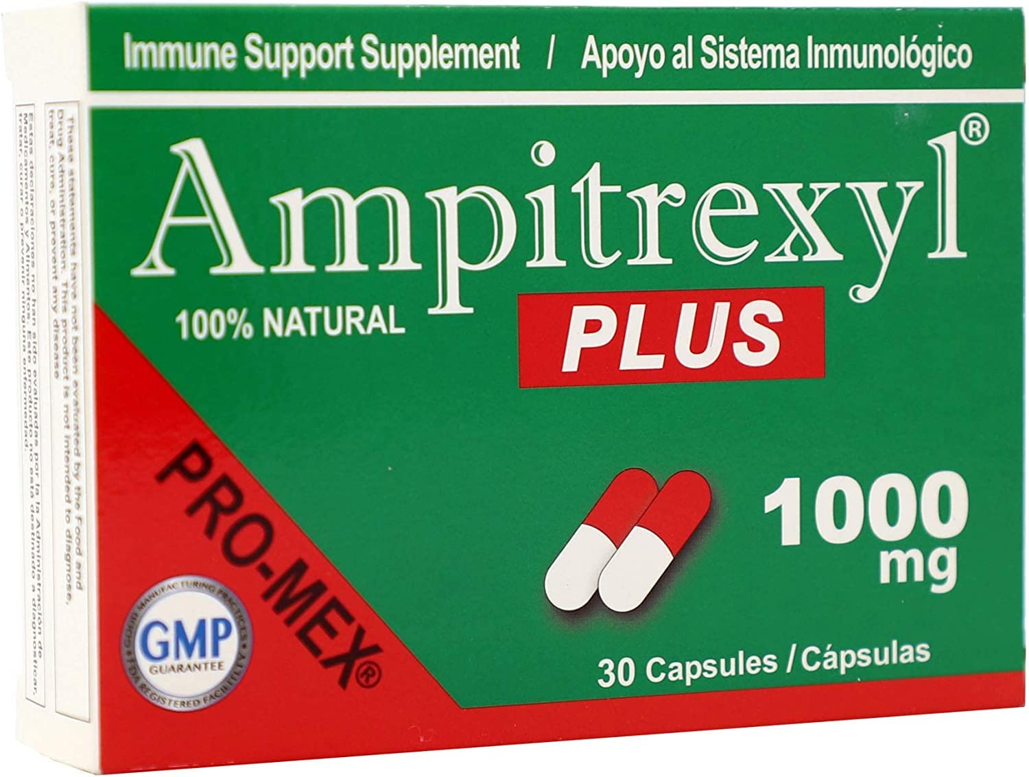 Foto 3 pulgar | Suplemento Ampitrexyl Plus 100% Natural 30 Cápsulas 1000 Mg - Venta Internacional.