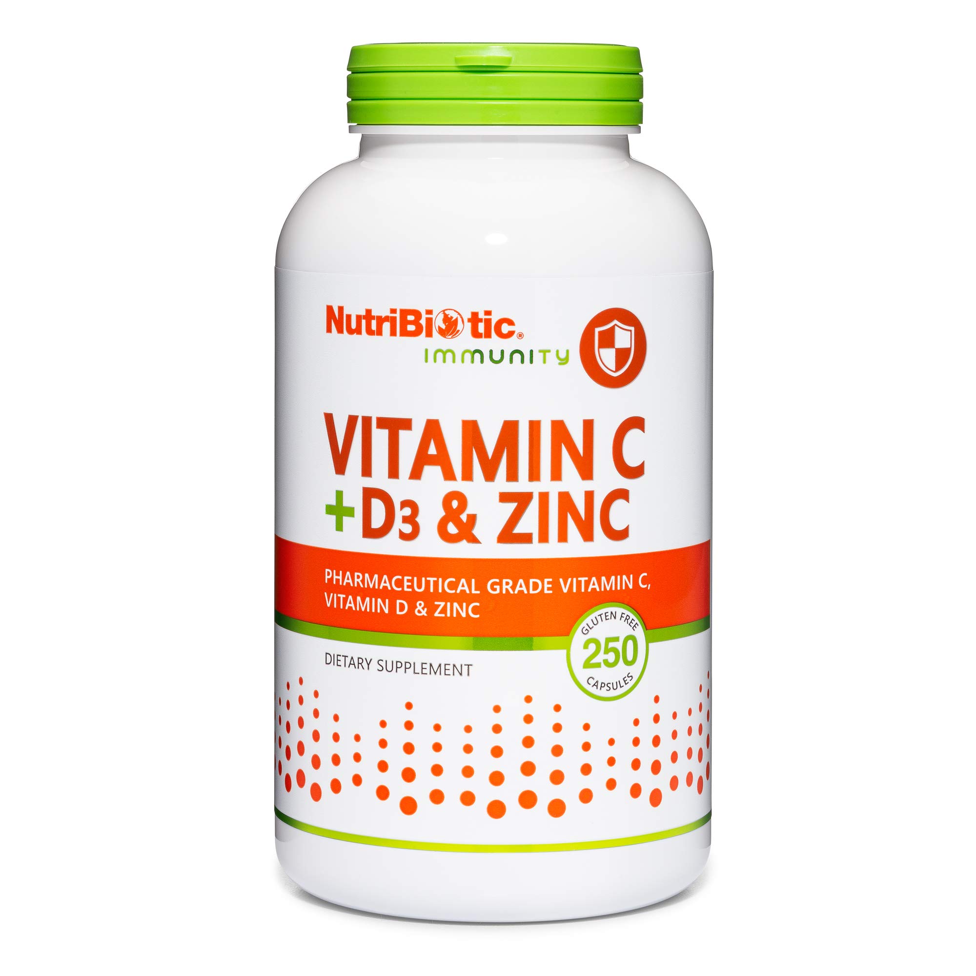Foto 2 pulgar | Suplemento Nutribiotic De Vitamina C, Vitamina D3 Y Zinc, 250 Cápsulas - Venta Internacional.