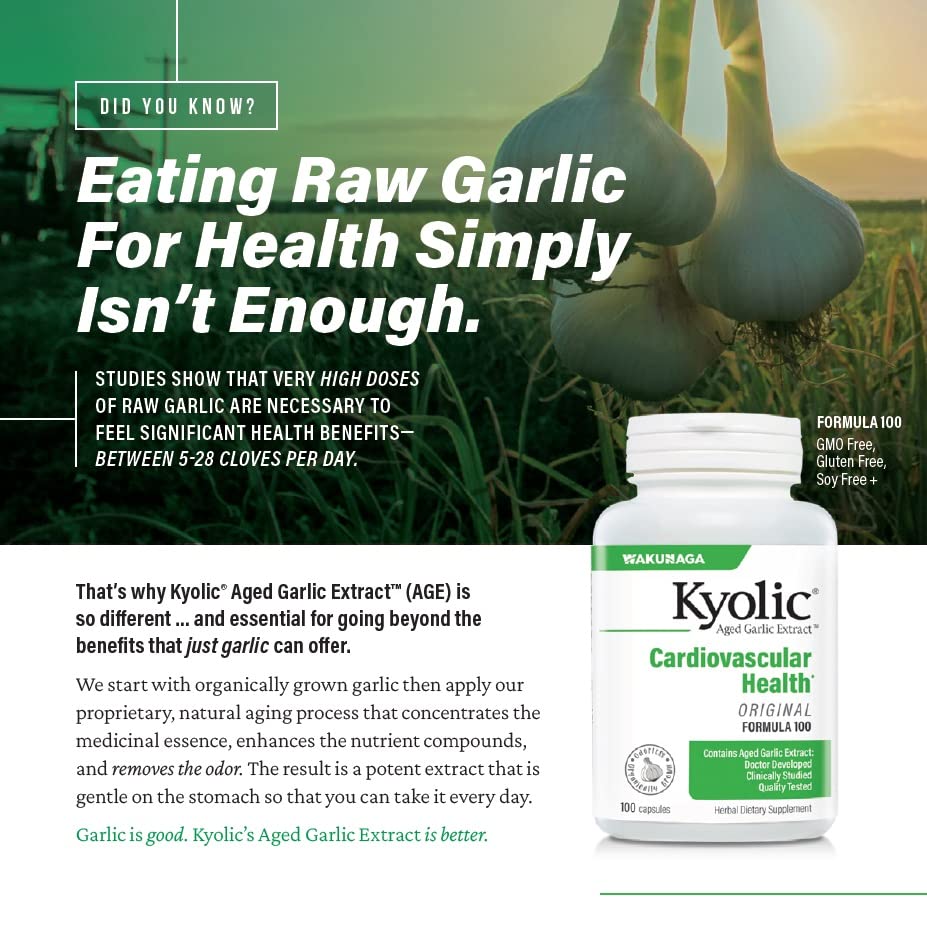 Foto 6 pulgar | Suplemento Kyolic Aged Garlic Extract Formula 300 360 Cápsulas - Venta Internacional.