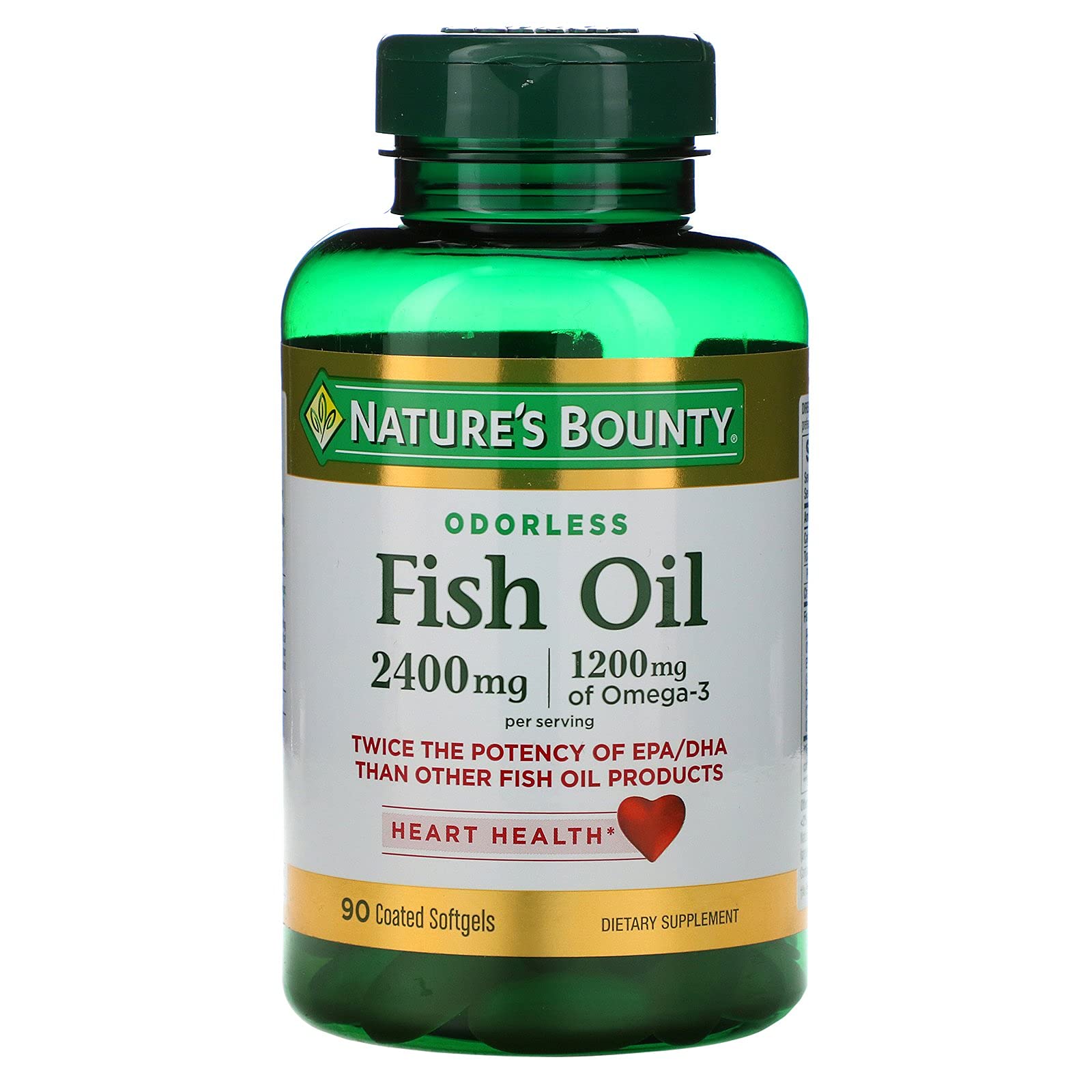 Foto 2 pulgar | Suplemento De Aceite De Pescado Nature's Bounty 2400 Mg 90 Cápsulas Blandas - Venta Internacional.