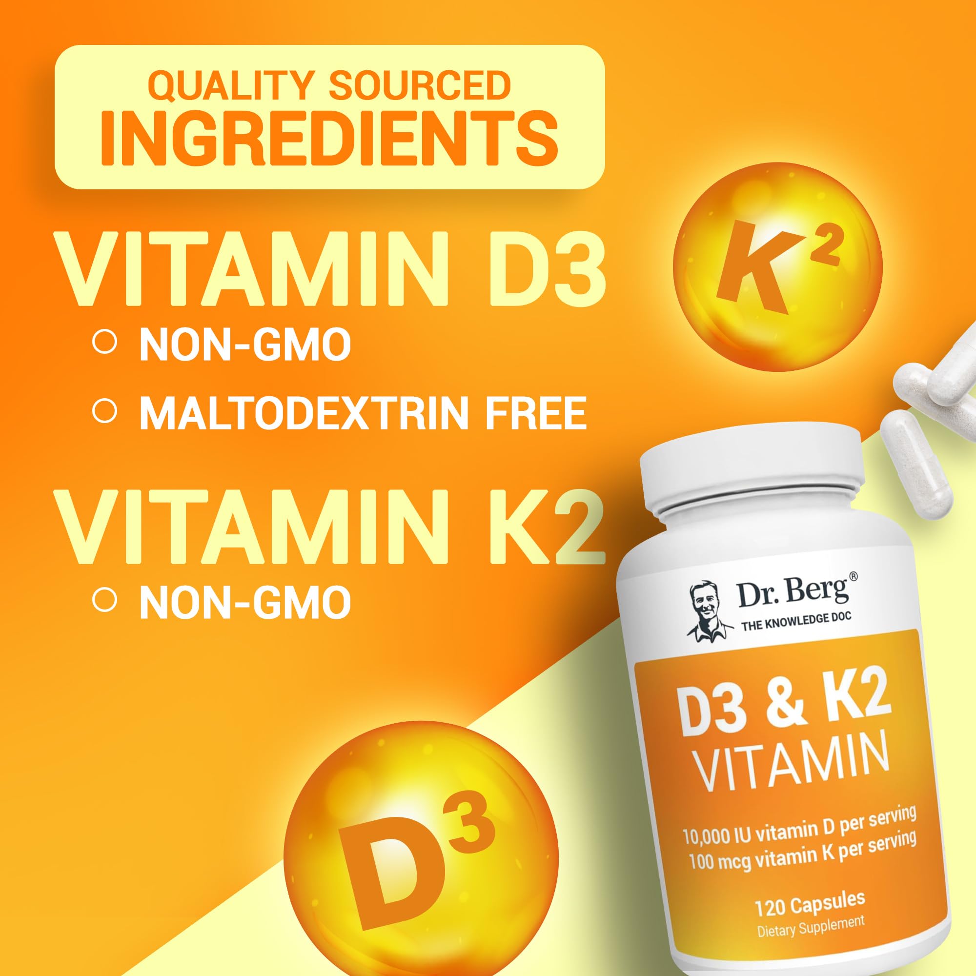 Foto 6 pulgar | Suplemento Dr. Berg De Vitamina D3 K2 Con Mct En Polvo, 120 Cápsulas - Venta Internacional.