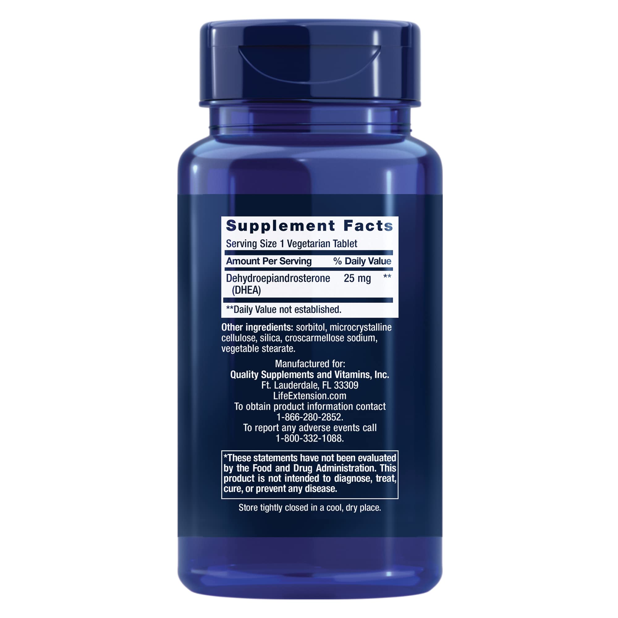 Foto 2 | Suplemento Life Extension Dhea 25 Mg Hormone Balance 100 Comprimidos - Venta Internacional.