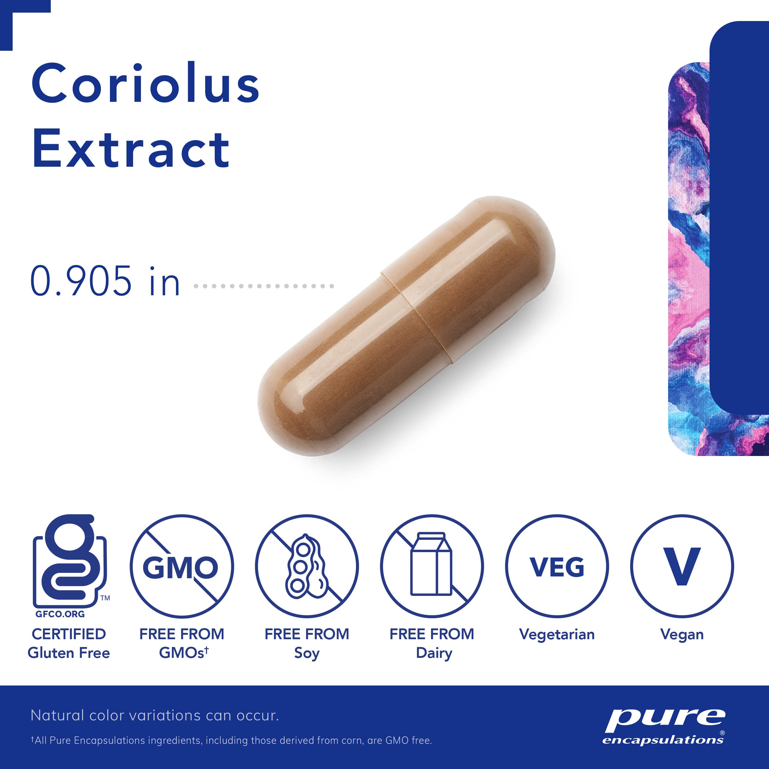 Foto 4 pulgar | Suplemento De Extracto De Coriolus De Pure Encapsulations 60 Cápsulas - Venta Internacional.