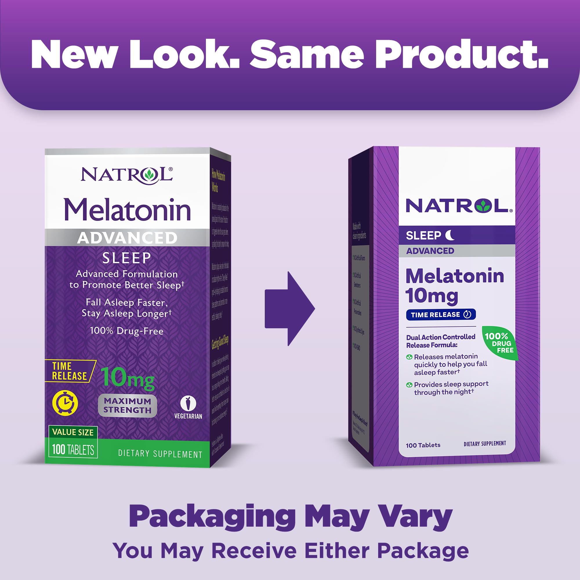 Foto 3 pulgar | Suplemento Natrol Advanced Sleep Melatonin 10 Mg 100 Comprimidos - Venta Internacional.