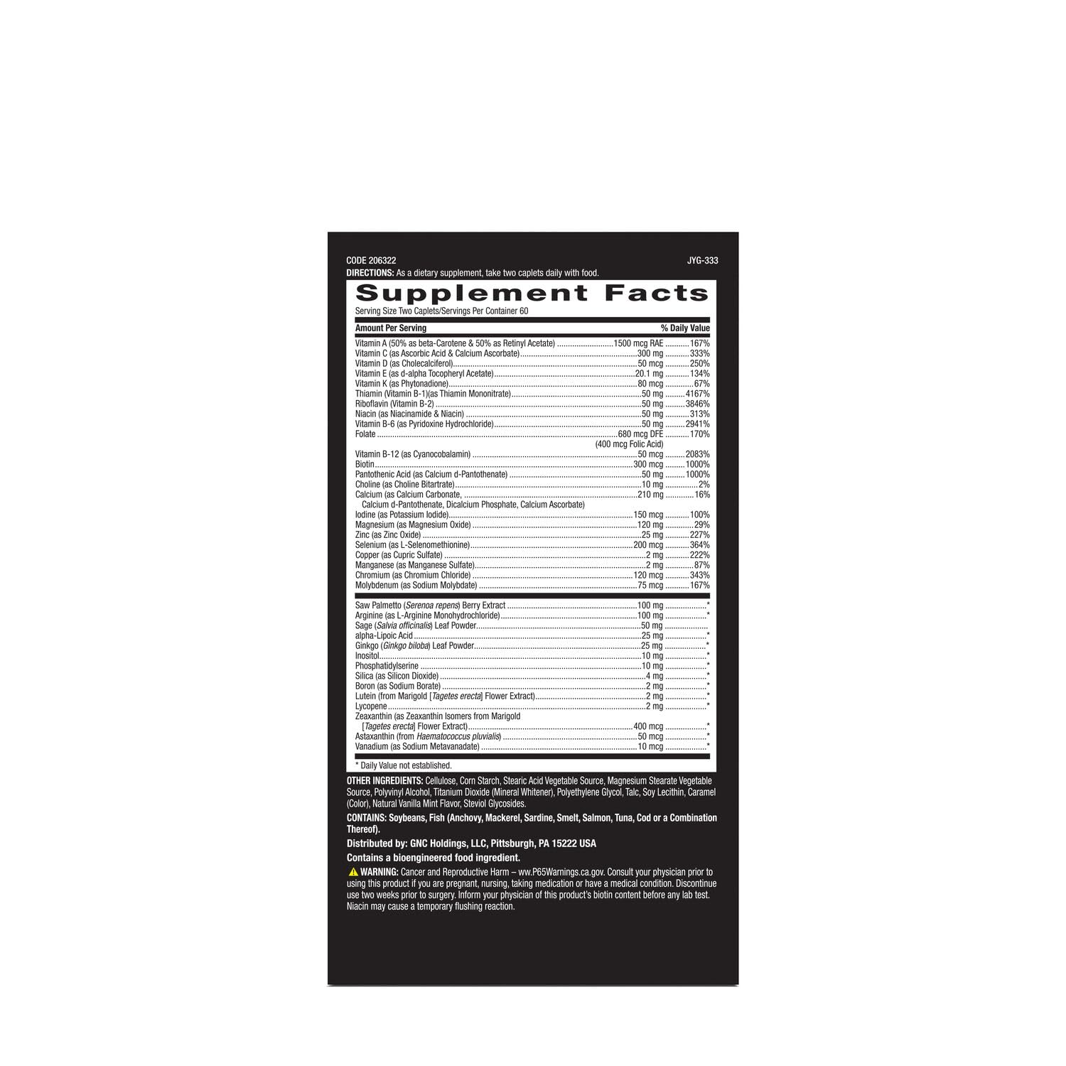 Foto 3 pulgar | Suplemento Multivitamínico Gnc Mega Men 50 Plus 120 Tabletas - Venta Internacional.
