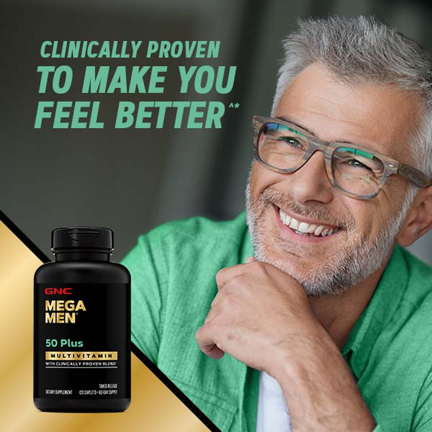 Foto 7 | Suplemento Multivitamínico Gnc Mega Men 50 Plus 120 Tabletas - Venta Internacional.