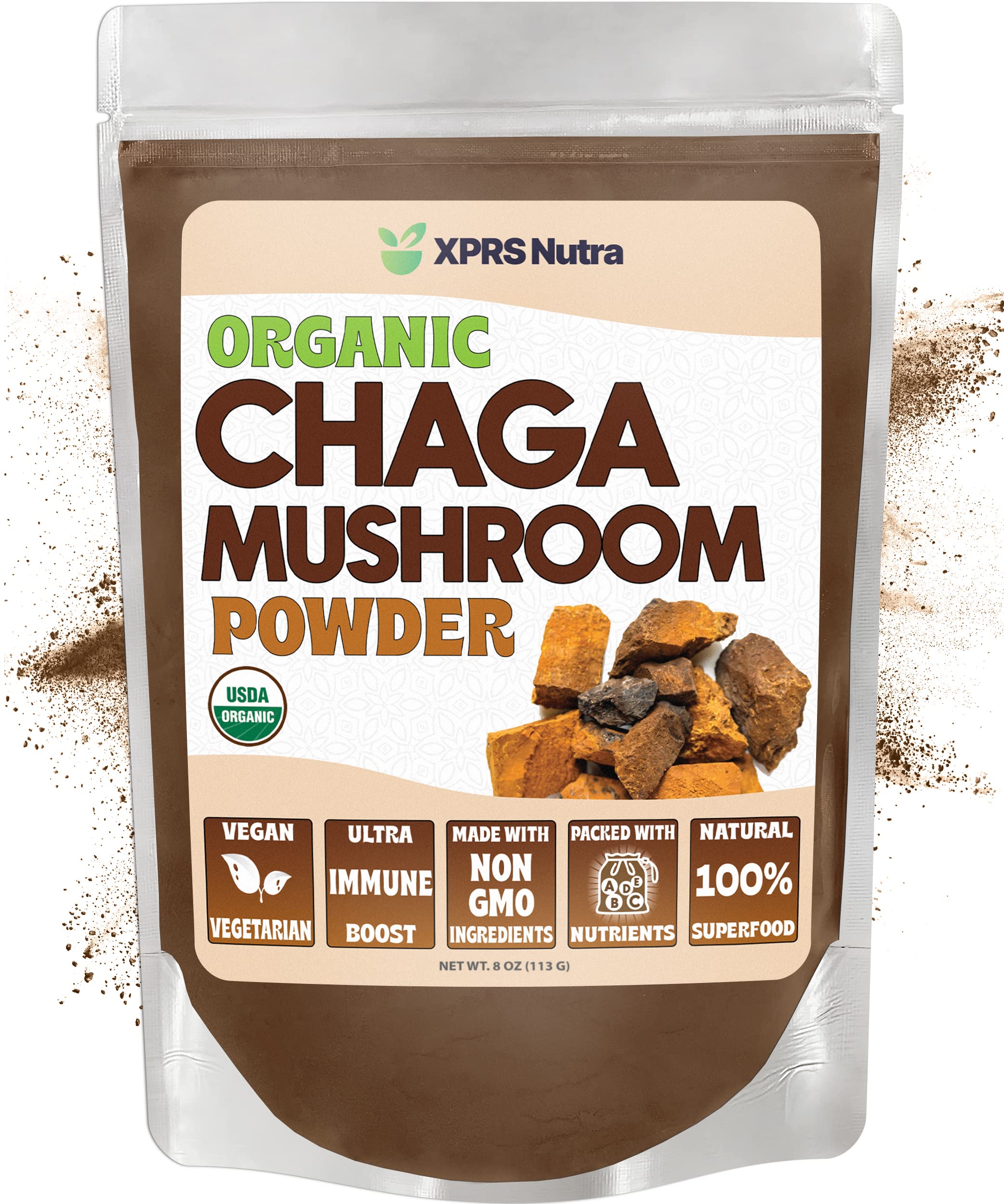 Foto 2 pulgar | Suplemento Xprs Nutra Organic De Hongos Chaga En Polvo 240 Ml - Venta Internacional.