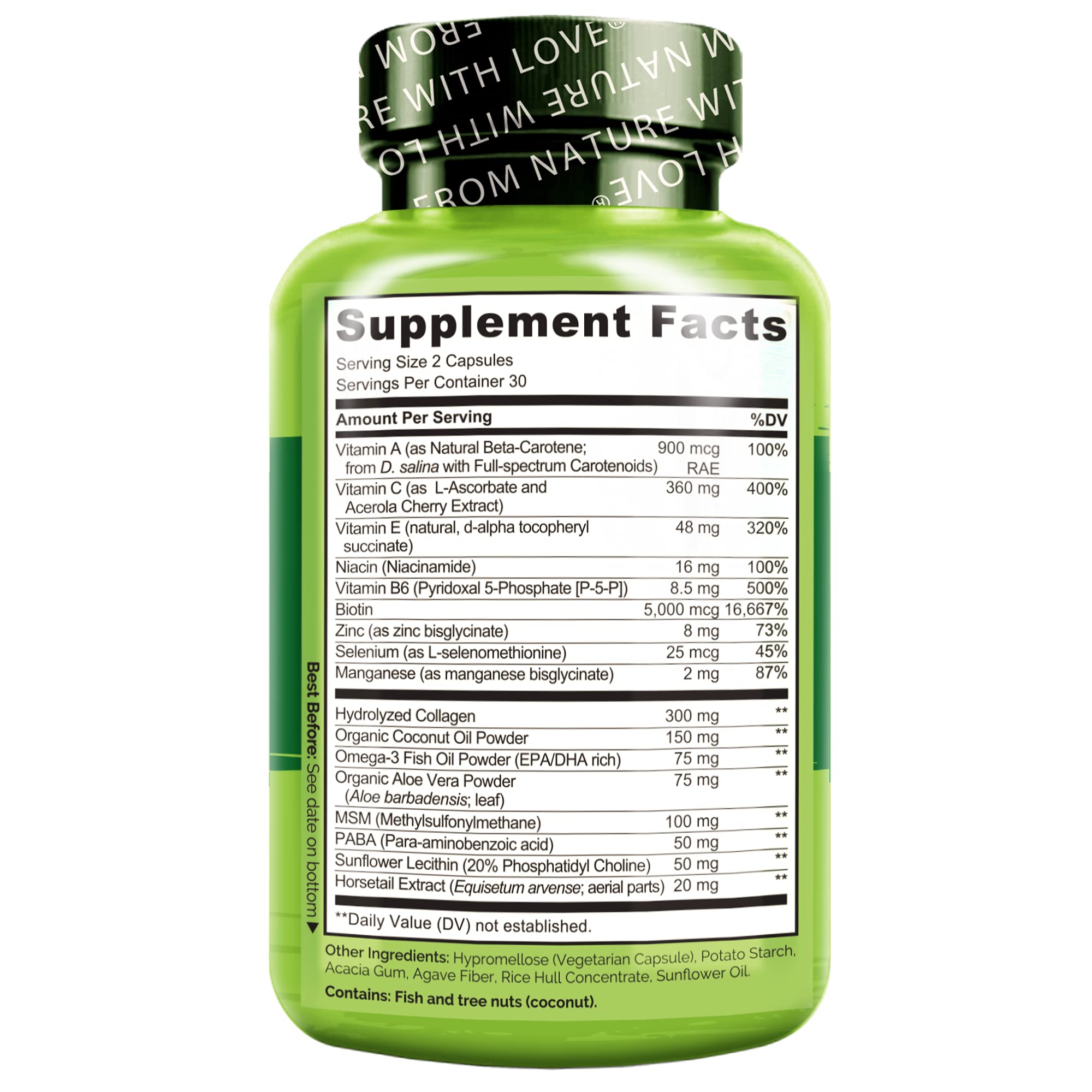 Foto 4 pulgar | Suplemento De Vitaminas Naturelo Para Cabello, Piel Y Uñas, 60 Cápsulas - Venta Internacional.