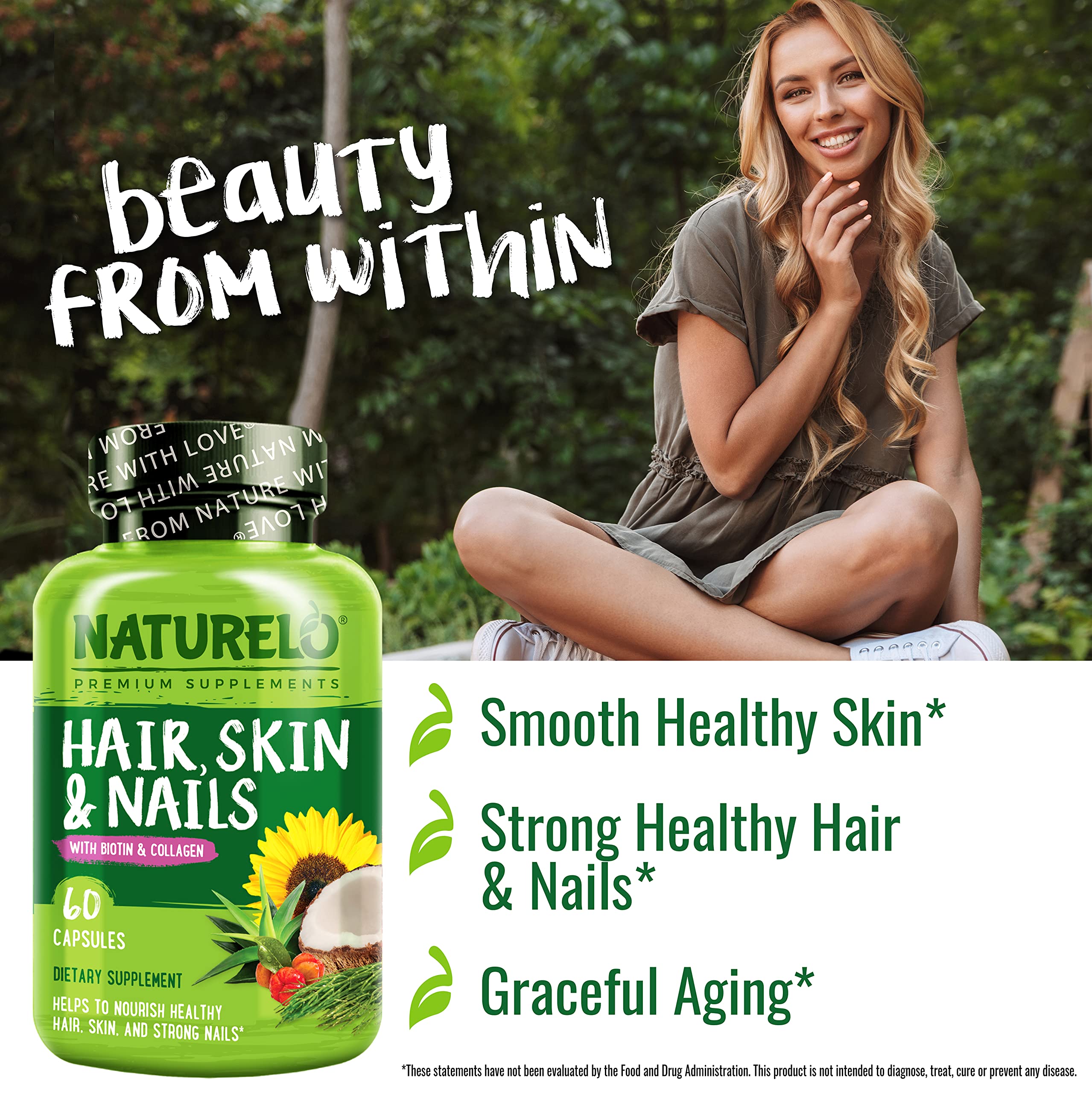 Foto 7 pulgar | Suplemento De Vitaminas Naturelo Para Cabello, Piel Y Uñas, 60 Cápsulas - Venta Internacional.