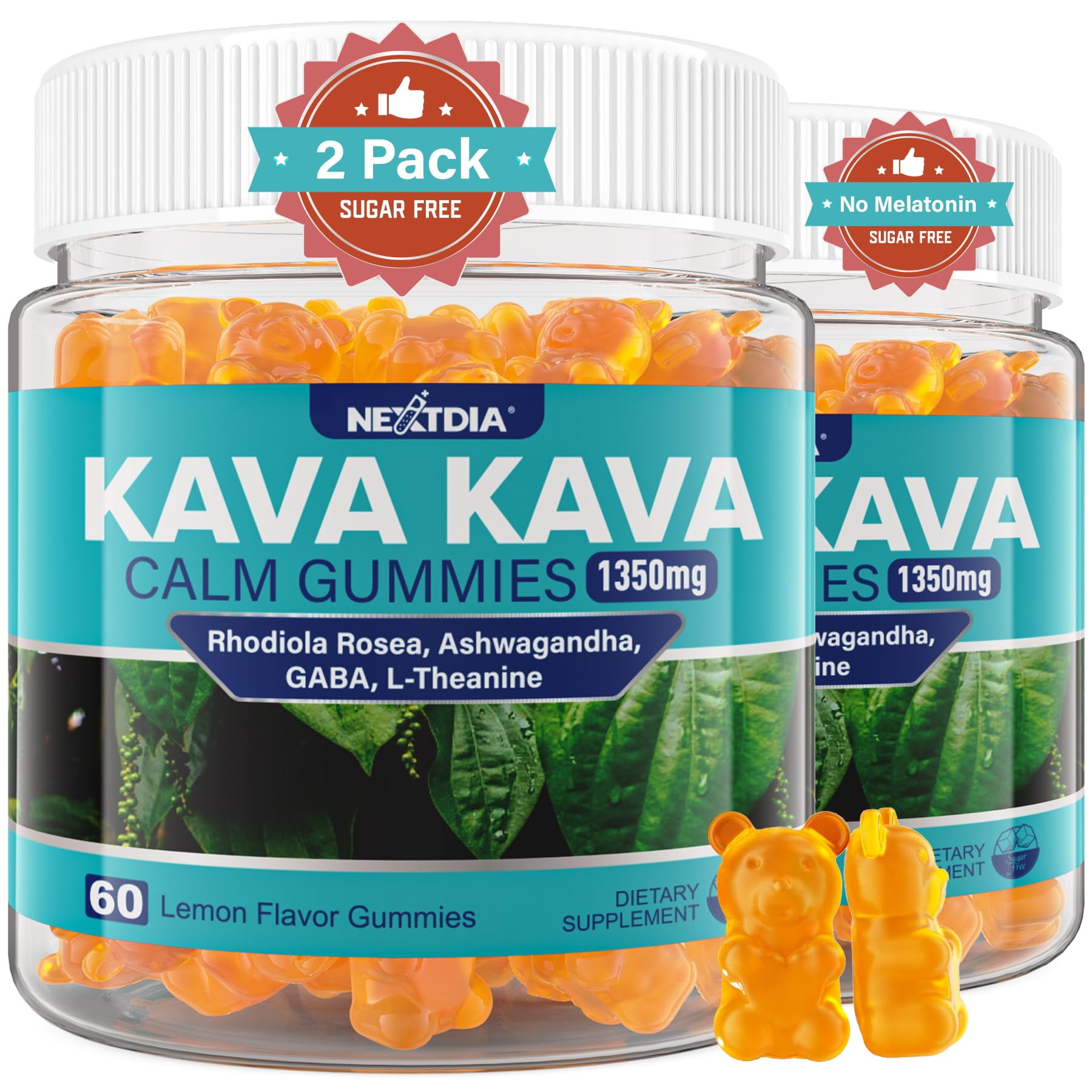Foto 2 pulgar | Gomitas Nextdia Kava Kava Sin Azúcar Con Rhodiola Ashwagandha - Venta Internacional.