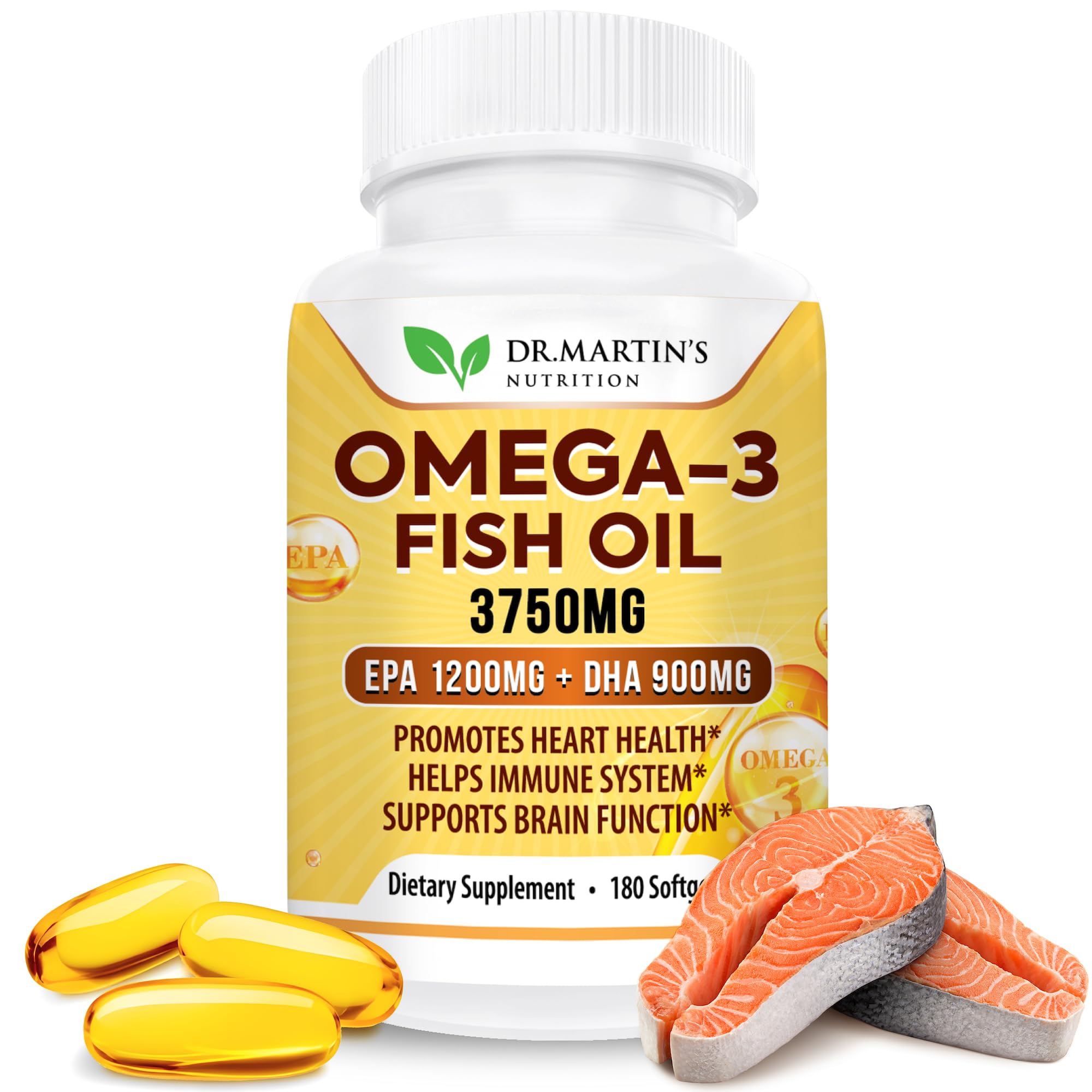 Foto 2 pulgar | Suplemento De Aceite De Pescado Omega 3 De Dr. Martin's Nutrition 3750 Mg - Venta Internacional.