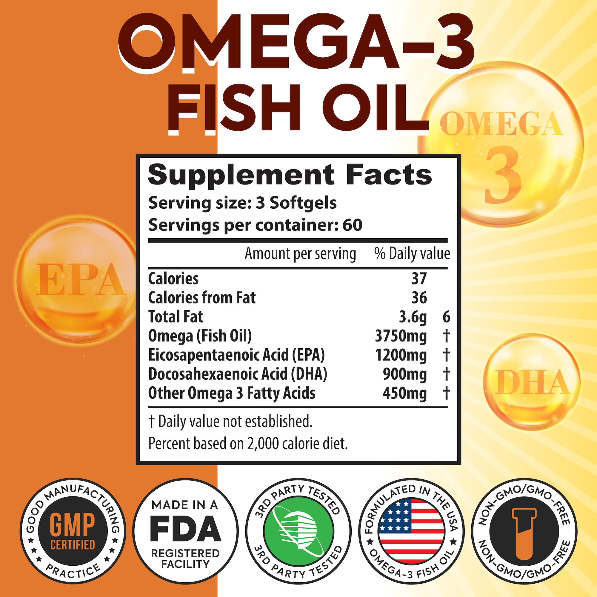 Foto 6 pulgar | Suplemento De Aceite De Pescado Omega 3 De Dr. Martin's Nutrition 3750 Mg - Venta Internacional.