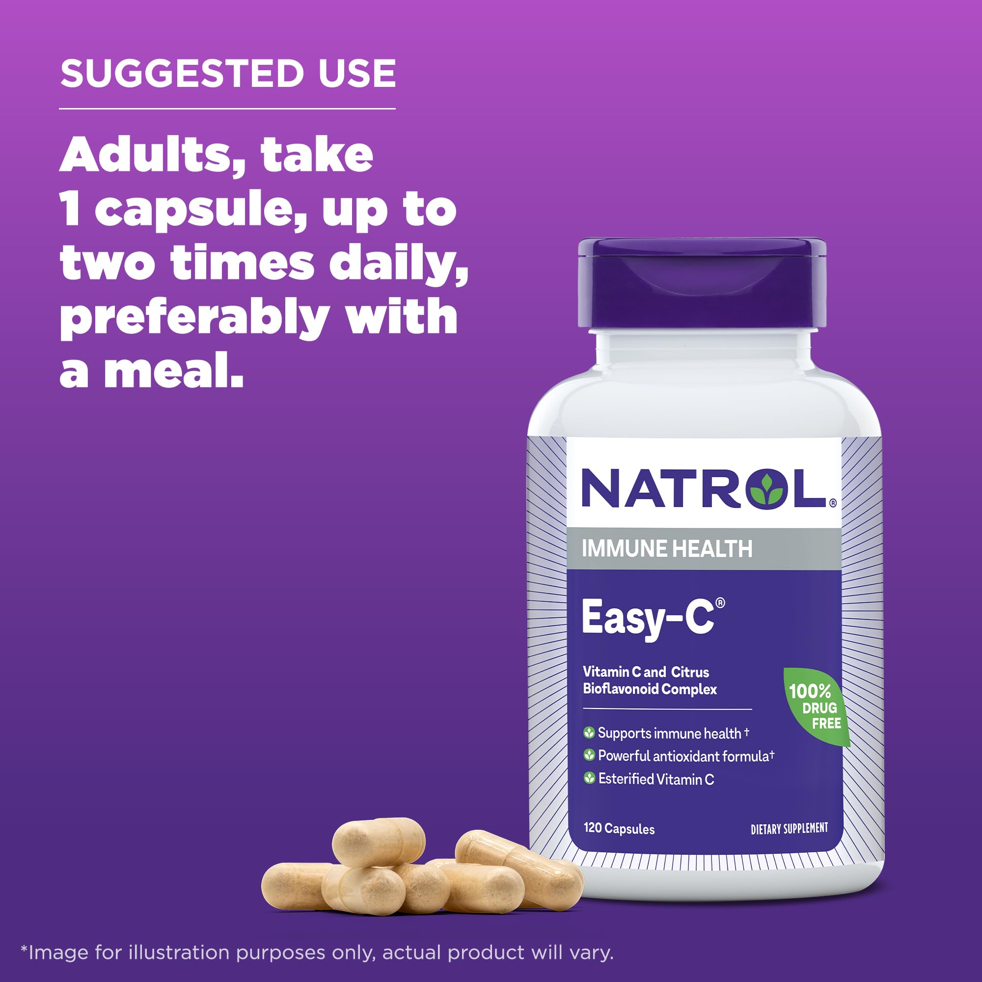 Foto 6 pulgar | Suplemento Dietético Natrol Easy-c Immune Health 500 Mg 120 Cápsulas - Venta Internacional.