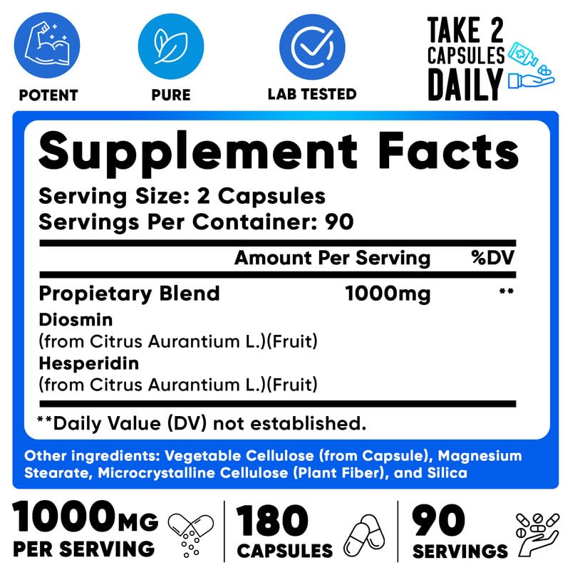Foto 3 pulgar | Suplemento: We Like Vitaminas, Diosmina, Hesperidina, 1000 Mg, 180 Cápsulas - Venta Internacional.