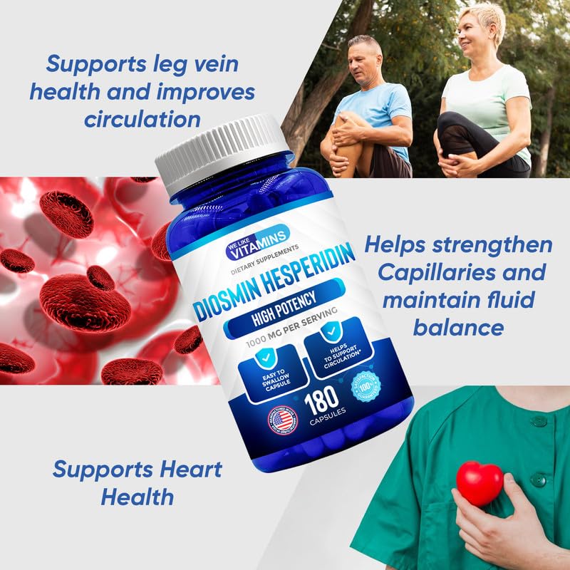Foto 4 | Suplemento: We Like Vitaminas, Diosmina, Hesperidina, 1000 Mg, 180 Cápsulas - Venta Internacional.