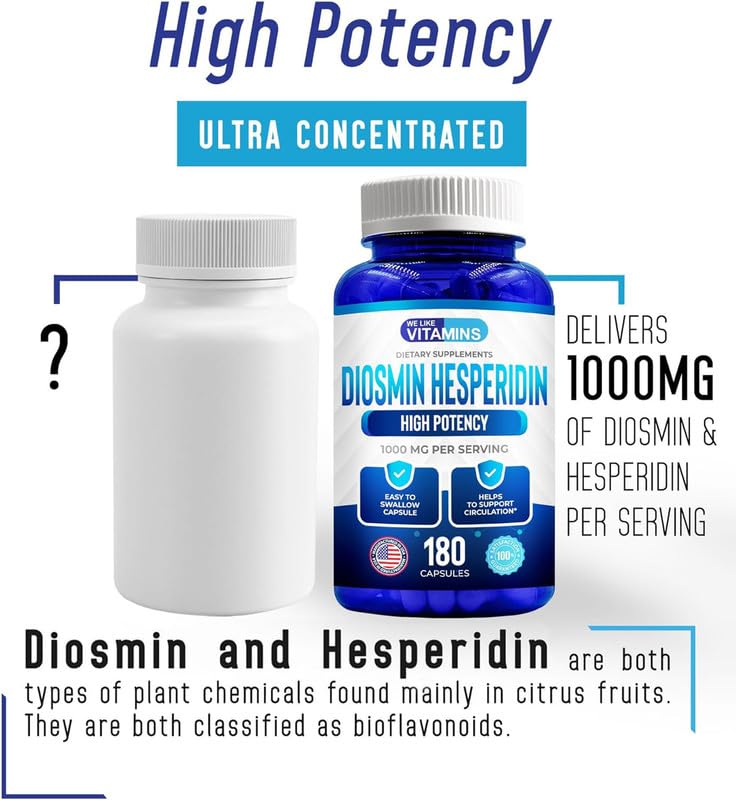Foto 6 pulgar | Suplemento: We Like Vitaminas, Diosmina, Hesperidina, 1000 Mg, 180 Cápsulas - Venta Internacional.