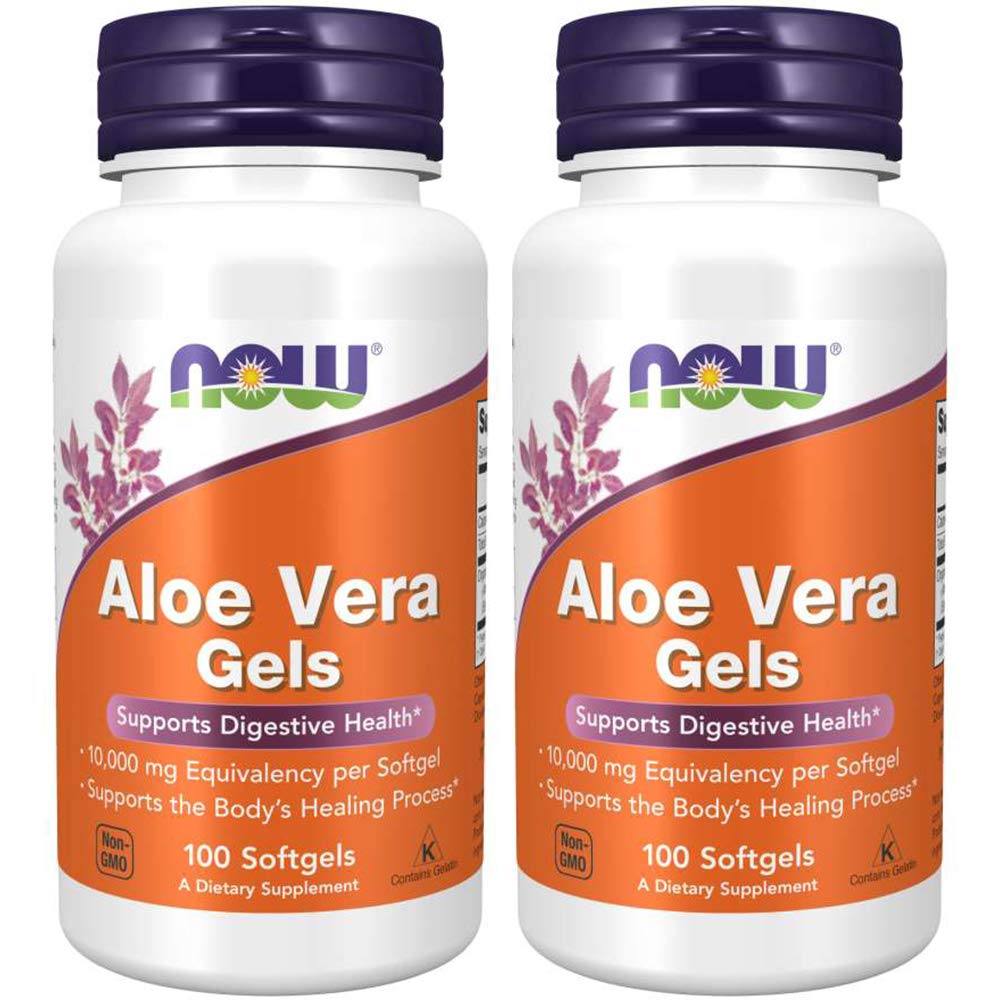 Foto 2 pulgar | Aloe Vera Supplement Now Foods, 100 Cápsulas Blandas, Paquete De 2 - Venta Internacional.