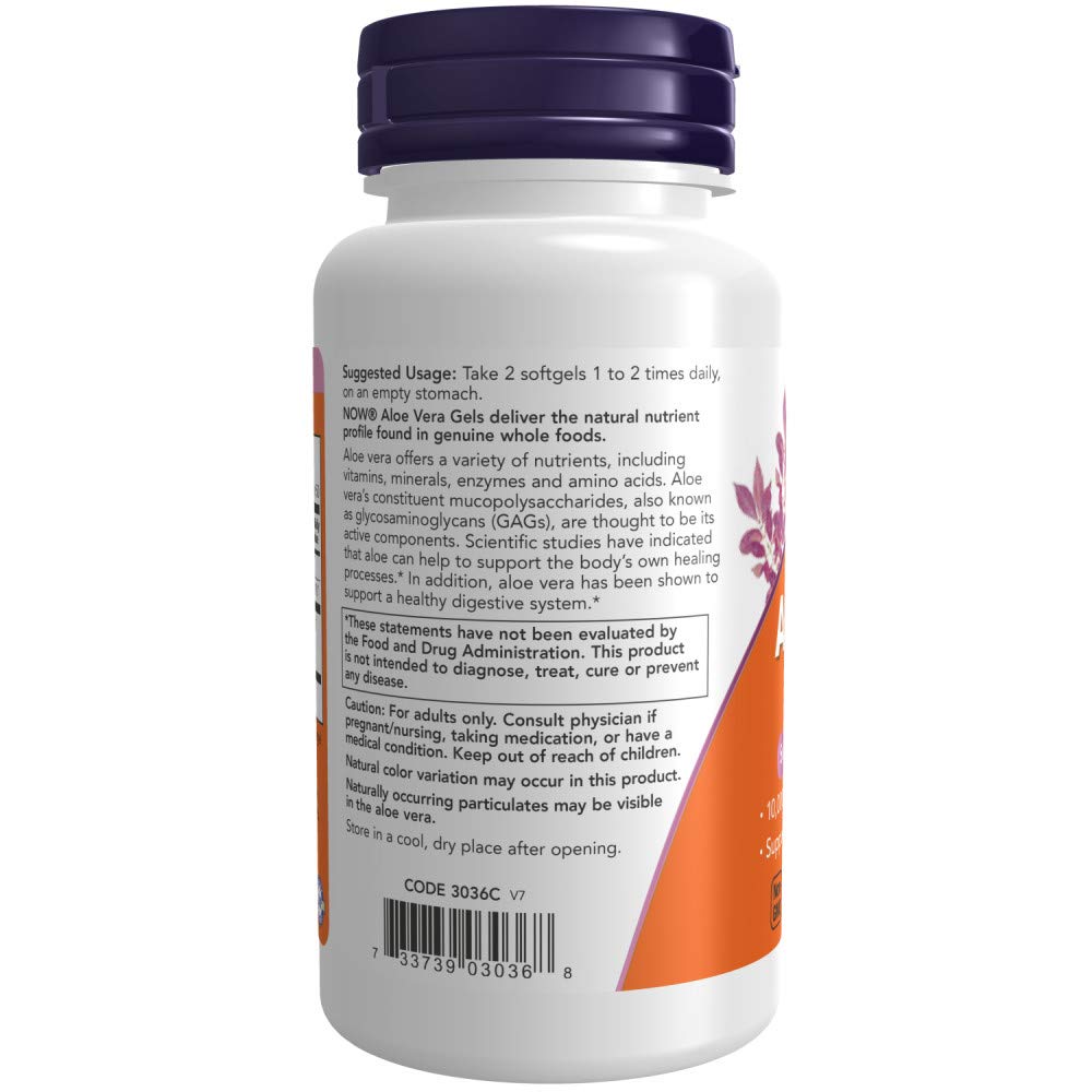 Foto 4 pulgar | Aloe Vera Supplement Now Foods, 100 Cápsulas Blandas, Paquete De 2 - Venta Internacional.