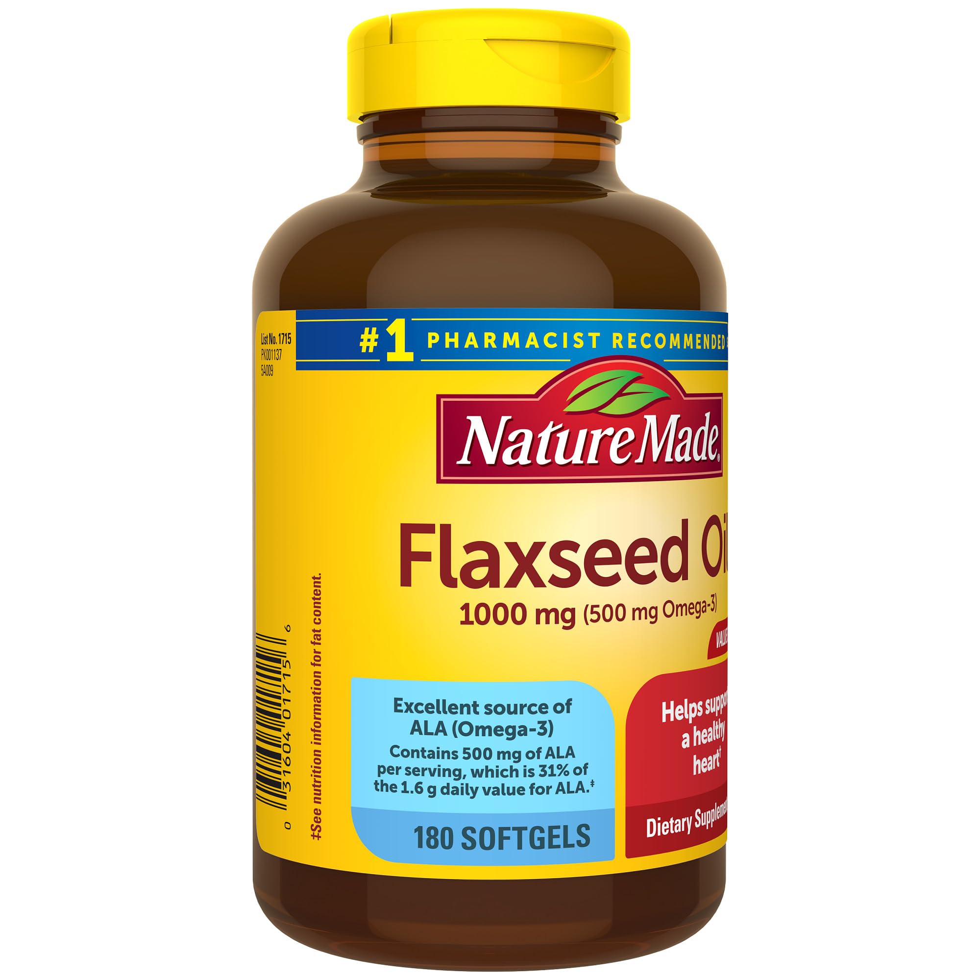 Foto 7 | Suplemento De Aceite De Linaza Hecho Por La Naturaleza, 1000 Mg De Omega-3, 180 Cápsulas Blandas - Venta Internacional.