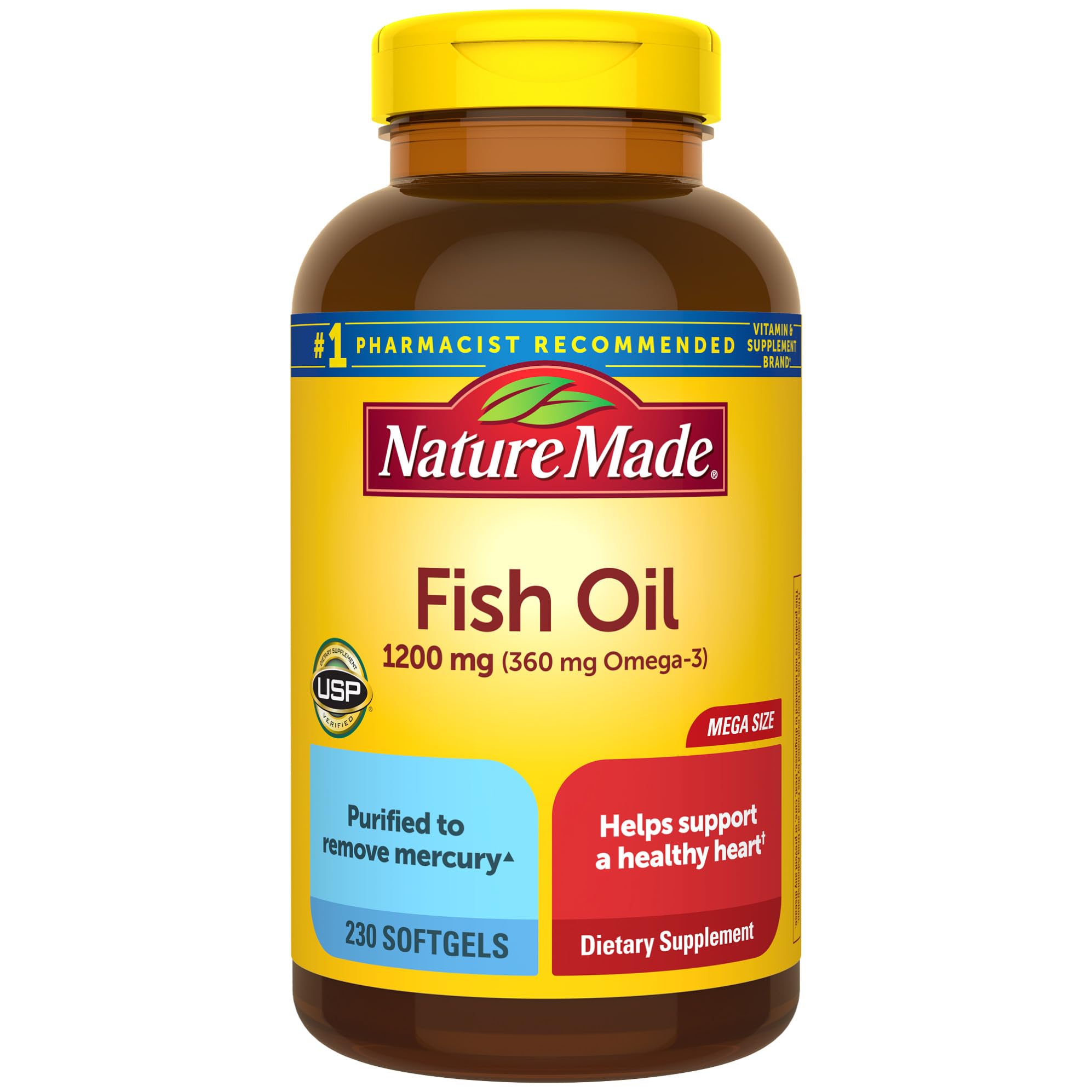 Foto 2 pulgar | Suplemento De Aceite De Pescado Hecho En La Naturaleza, 1200 Mg De Omega 3, 230 Cápsulas Blandas - Venta Internacional.