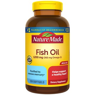 Foto 1 | Suplemento De Aceite De Pescado Hecho En La Naturaleza, 1200 Mg De Omega 3, 230 Cápsulas Blandas - Venta Internacional.