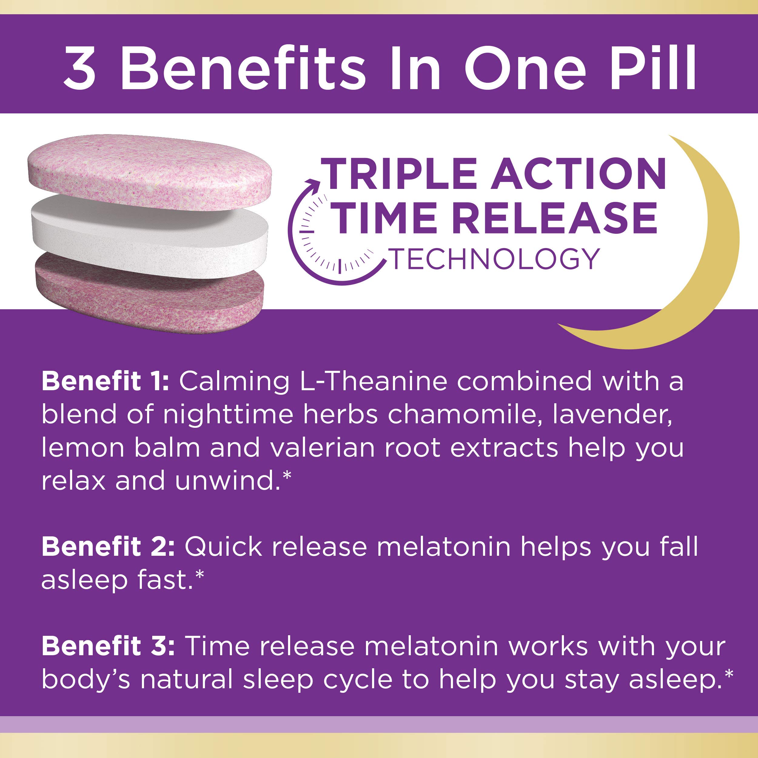 Foto 6 pulgar | Suplemento Nature's Bounty Melatonin Sleep3 10 Mg 30 Comprimidos - Venta Internacional.
