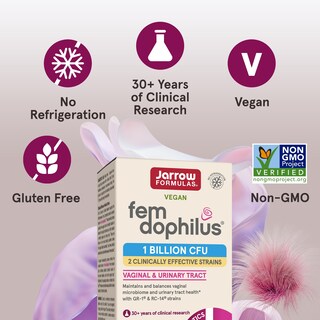 Foto 5 | Probiótico Jarrow Formulas Fem-dophilus, 1 Billón De Cfu, 60 Cápsulas - Venta Internacional.