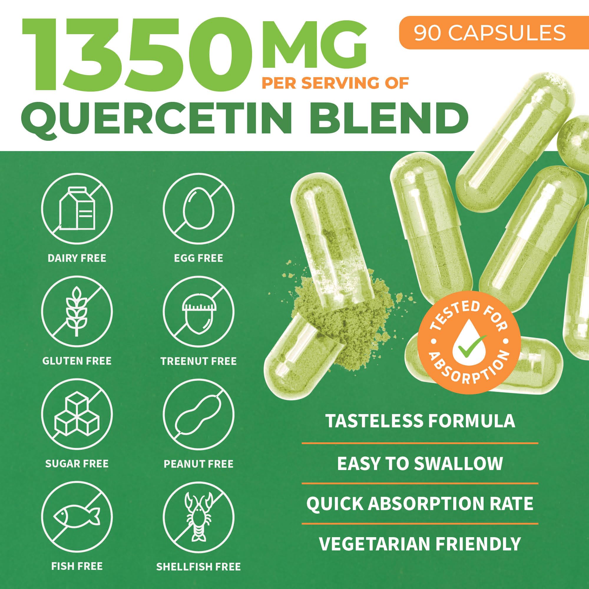 Foto 4 pulgar | Suplemento De Quercetina Forestleaf 500 Mg Con Bromelina Y Vitamina C - Venta Internacional.
