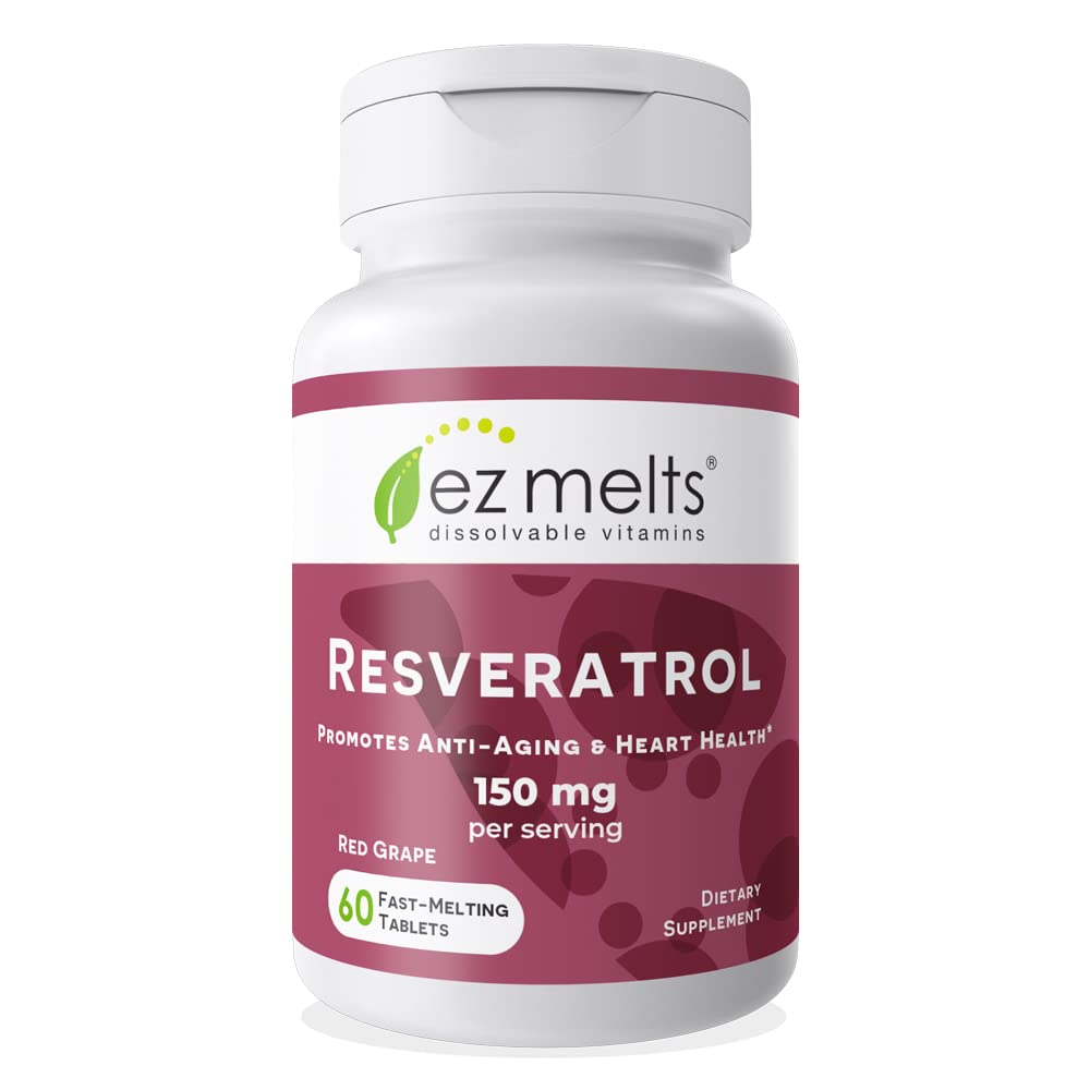 Foto 2 pulgar | Suplemento Ez Melts, Resveratrol Soluble, 150 Mg, Suministro Para 1 Mes - Venta Internacional.