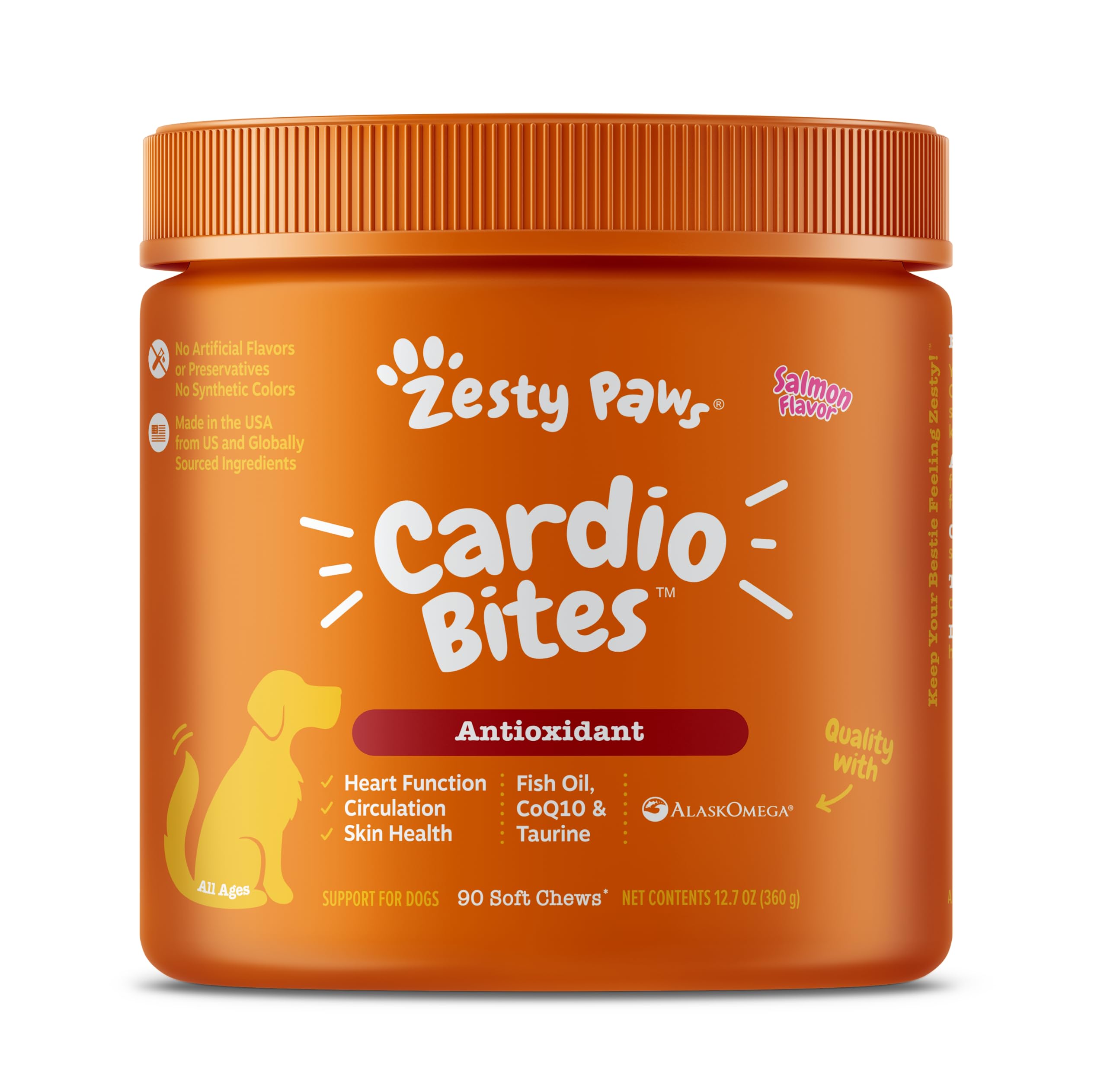 Suplemento De Apoyo Cardiovascular Zesty Paws Para Perros Mayores - Venta Internacional.