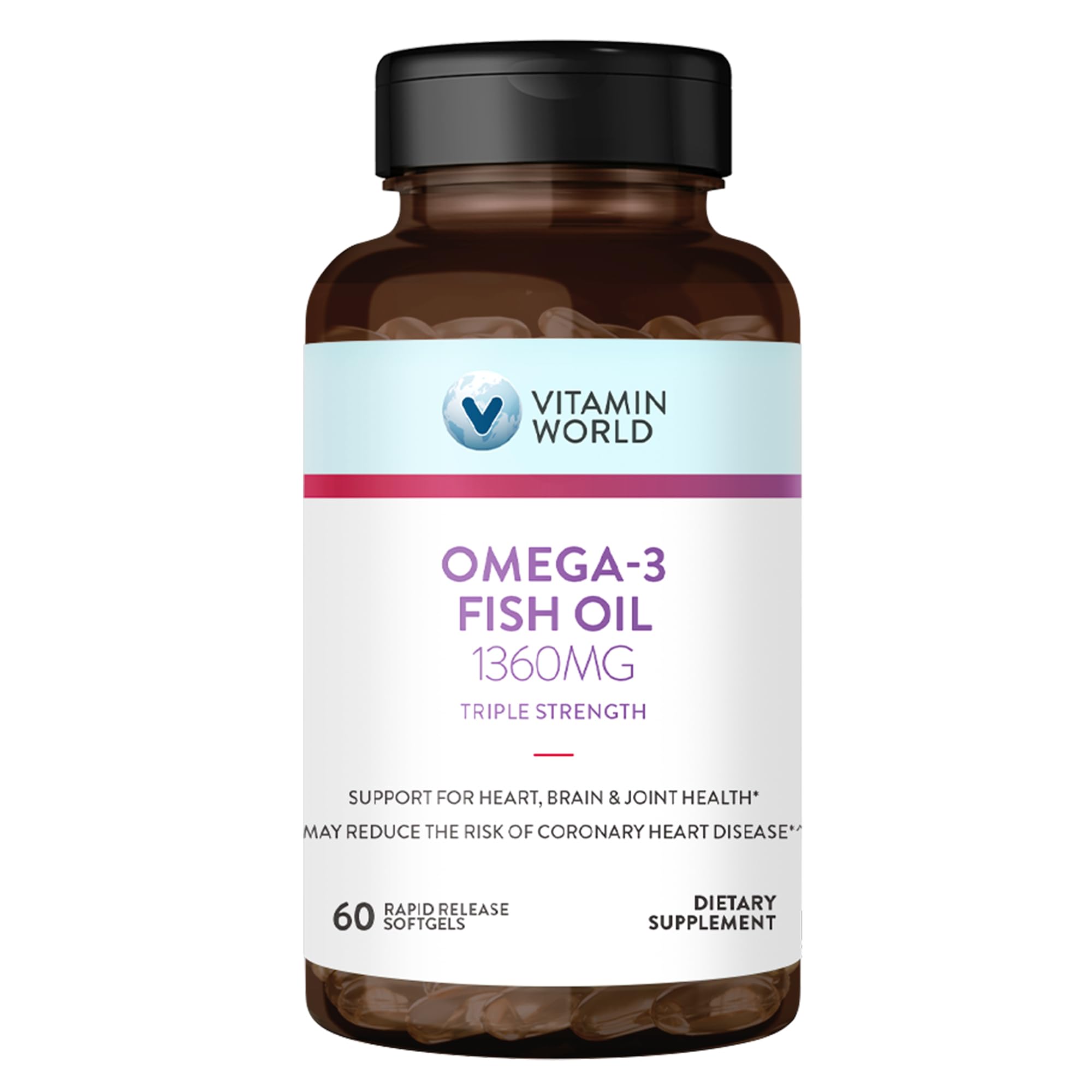Foto 2 pulgar | Suplemento De Aceite De Pescado Omega 3 De Triple Potencia De Vitamin World - Venta Internacional.